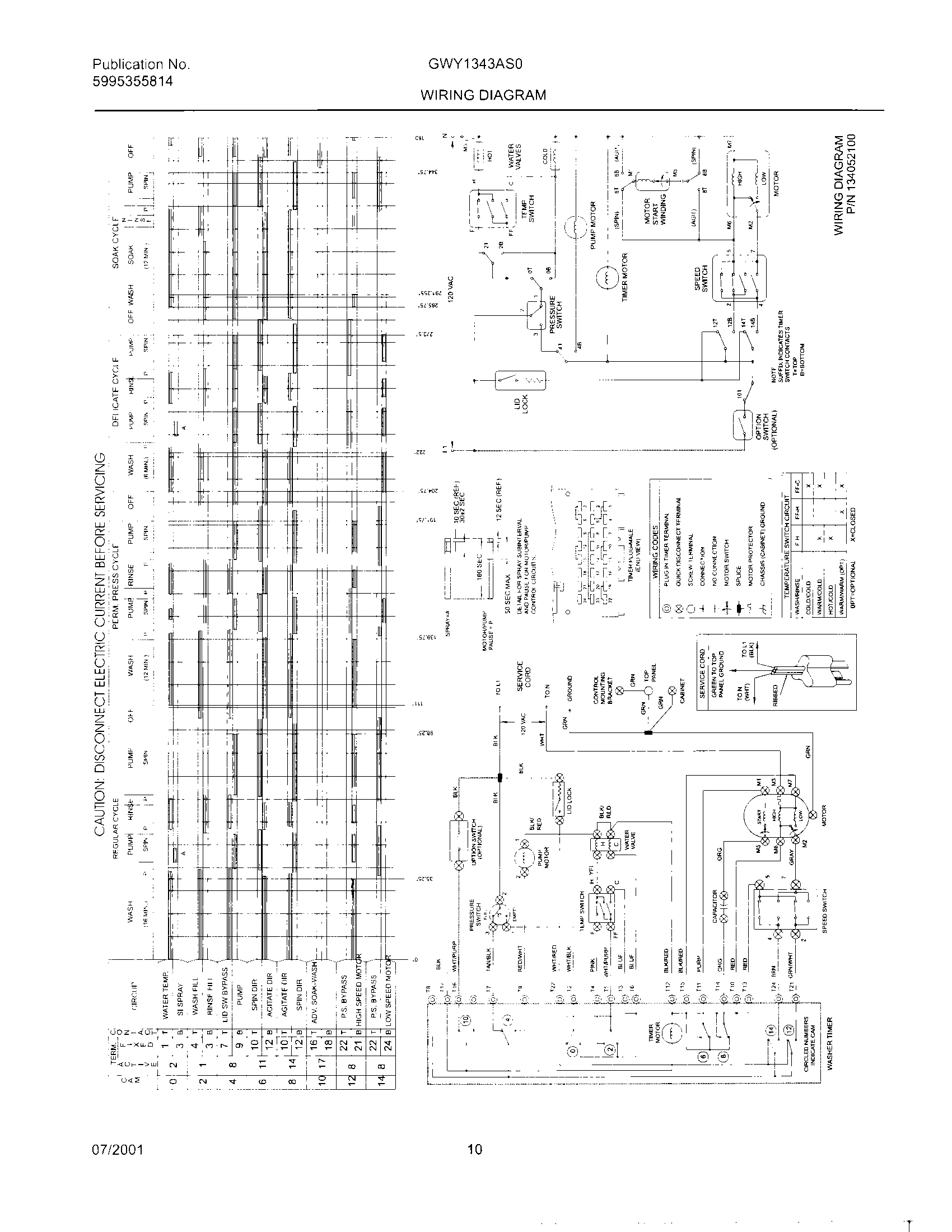 10 - 134052100 WIRING DIAGRAM