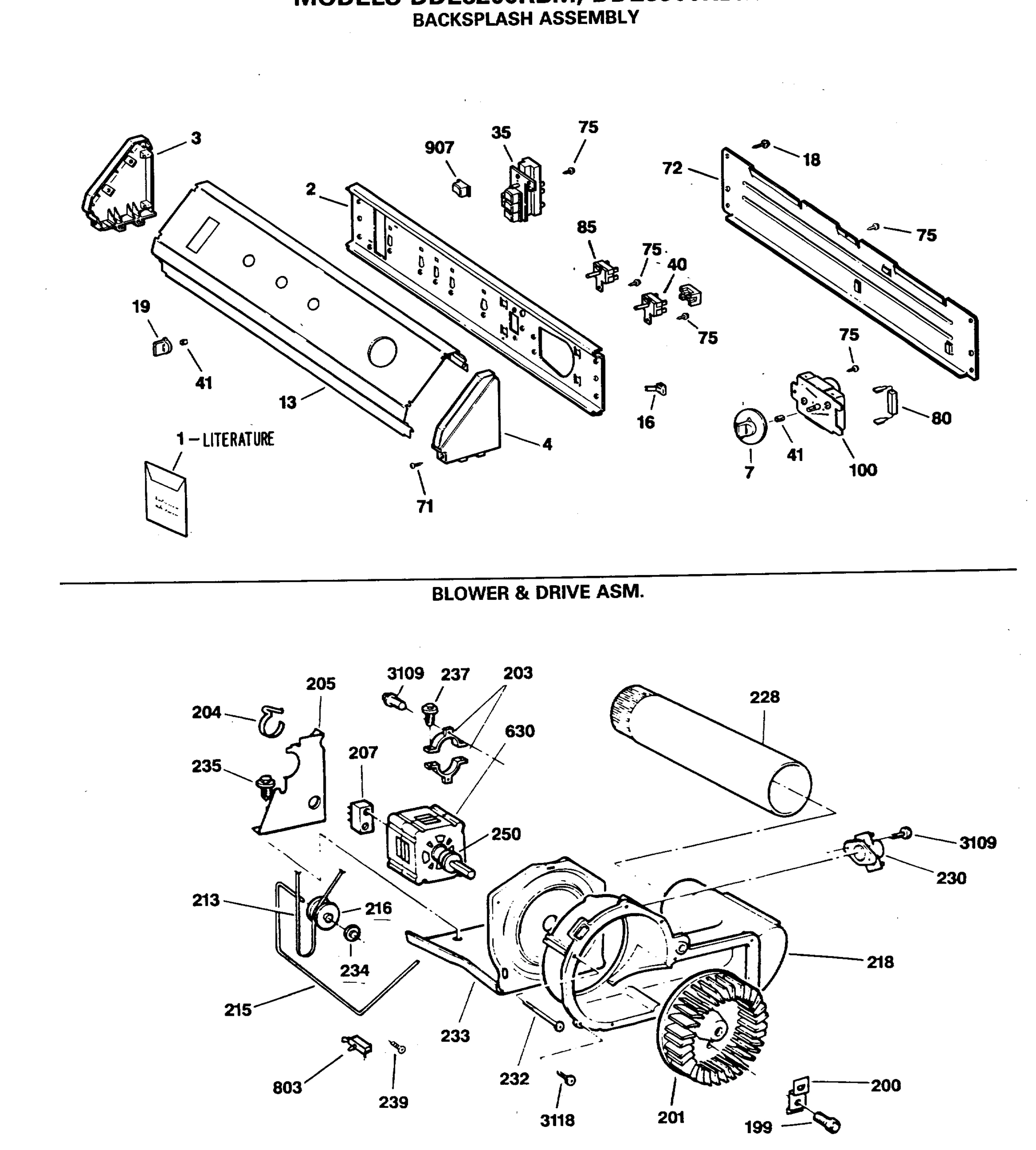 BACKSPLASH ASSESMBLY