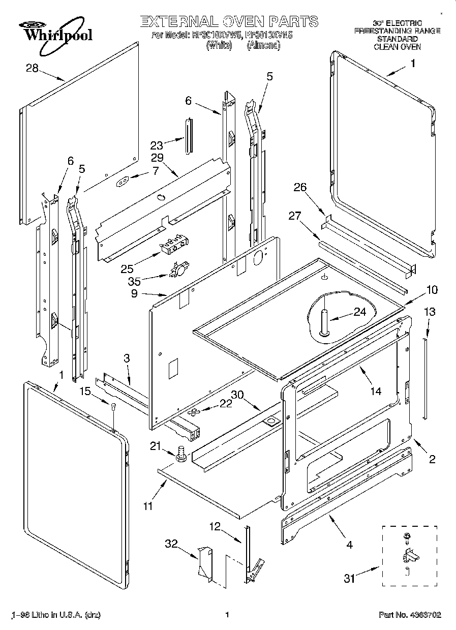 01 - EXTERNAL OVEN, LIT/OPTIONAL