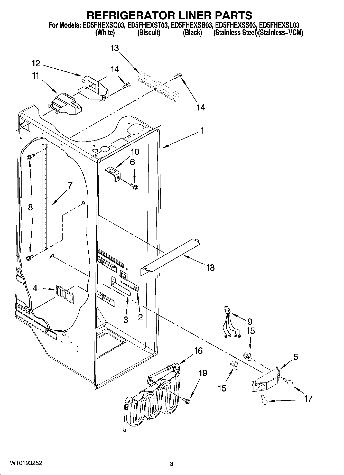 02 - REFRIGERATOR LINER PARTS