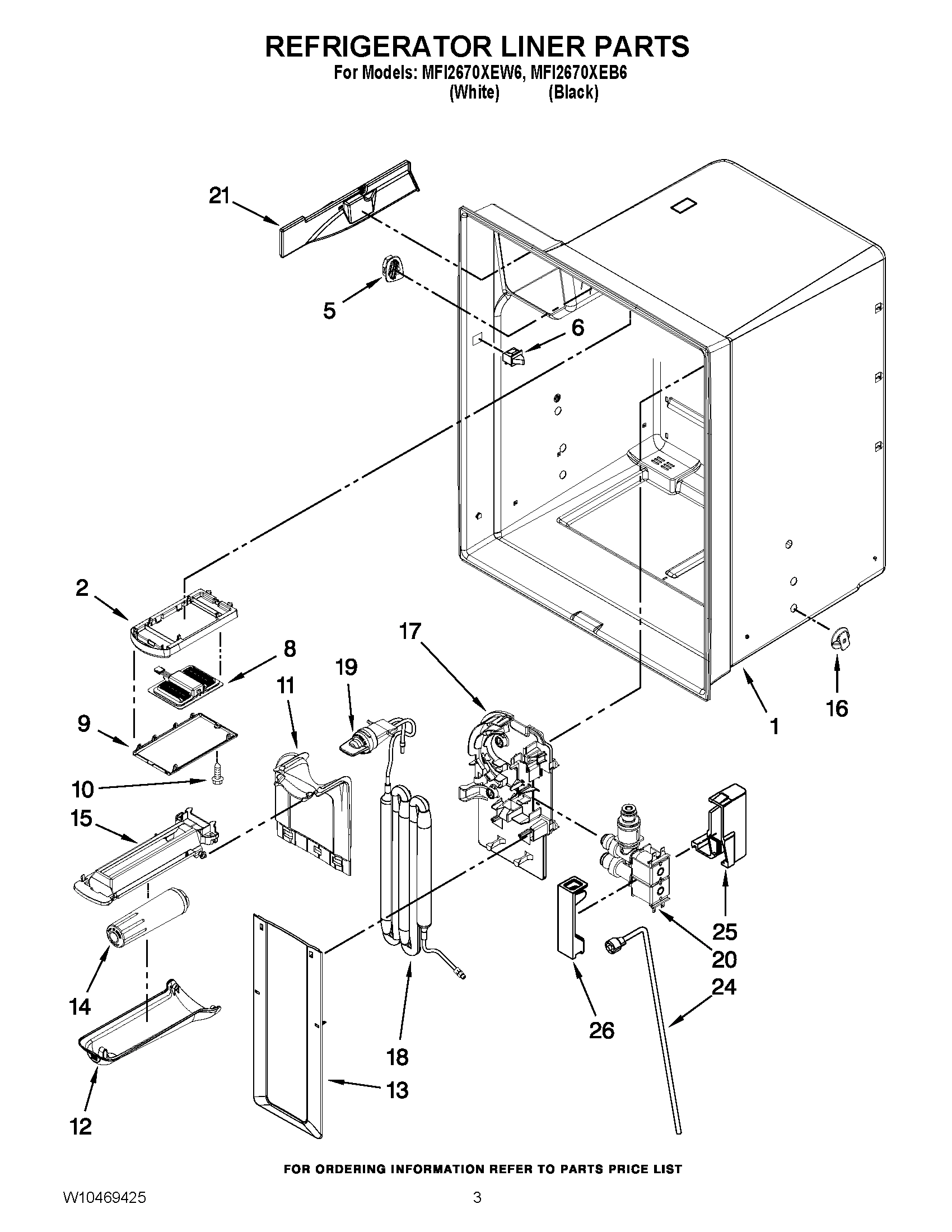 02 - REFRIGERATOR LINER PARTS