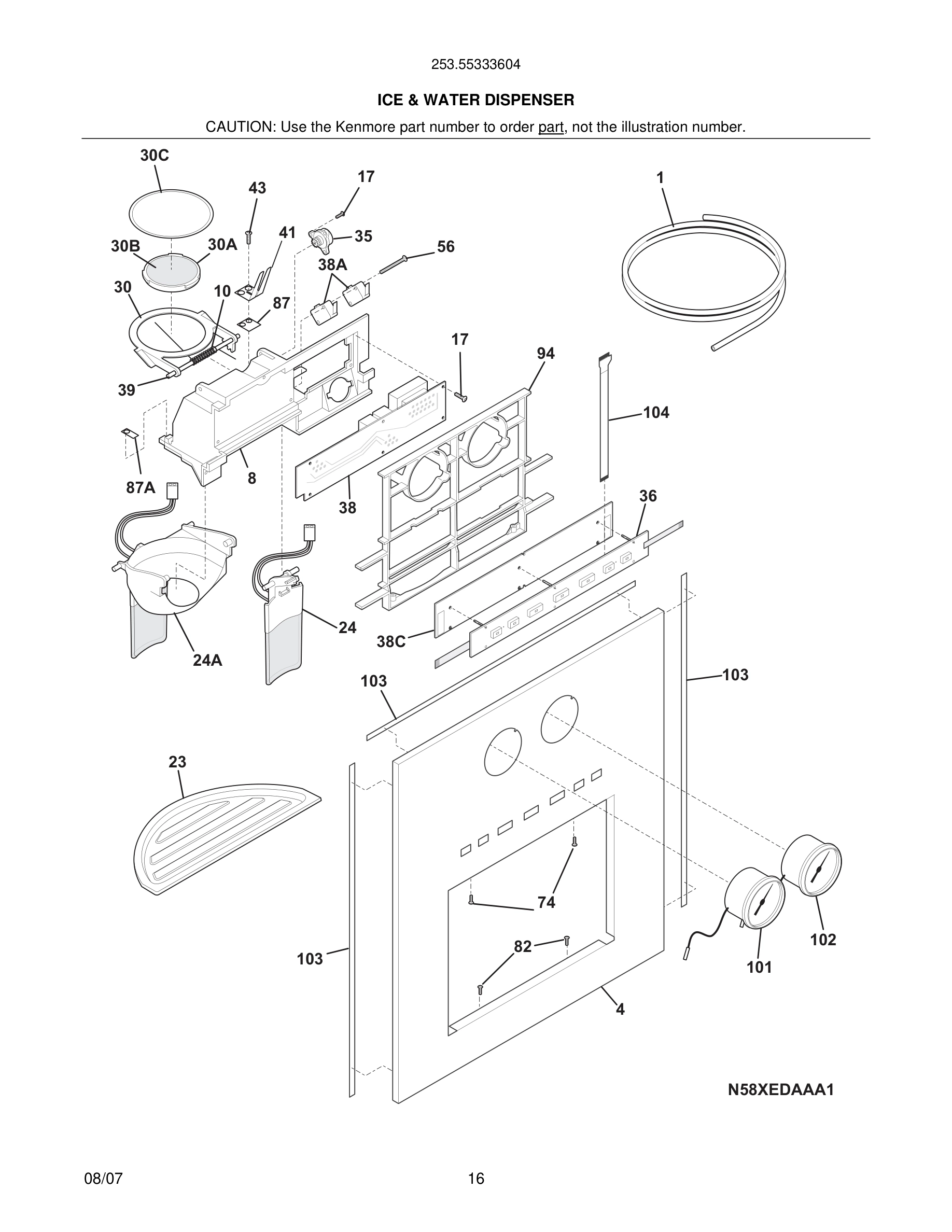 17 - ICE & WATER DISPENSER