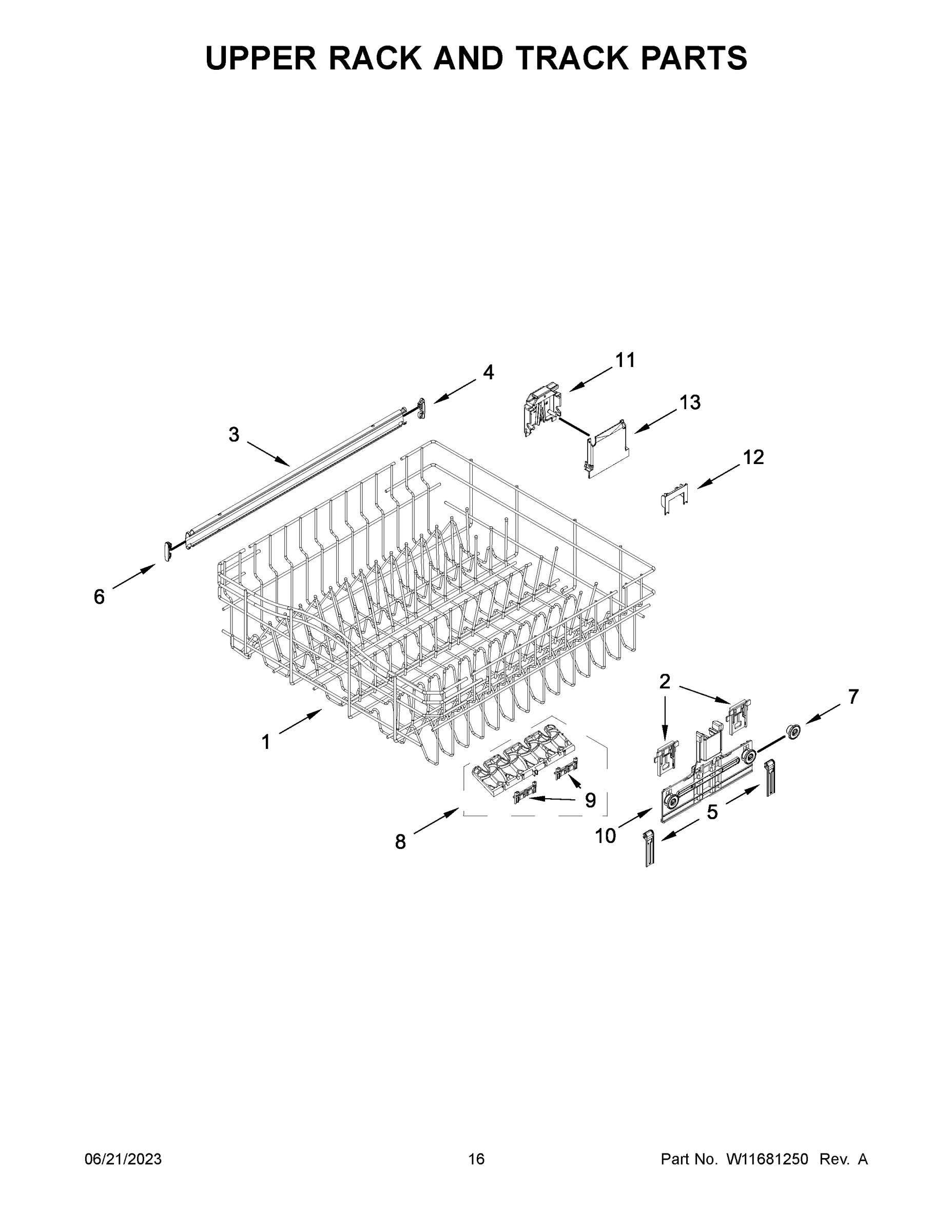 09 - UPPER RACK AND TRACK PARTS