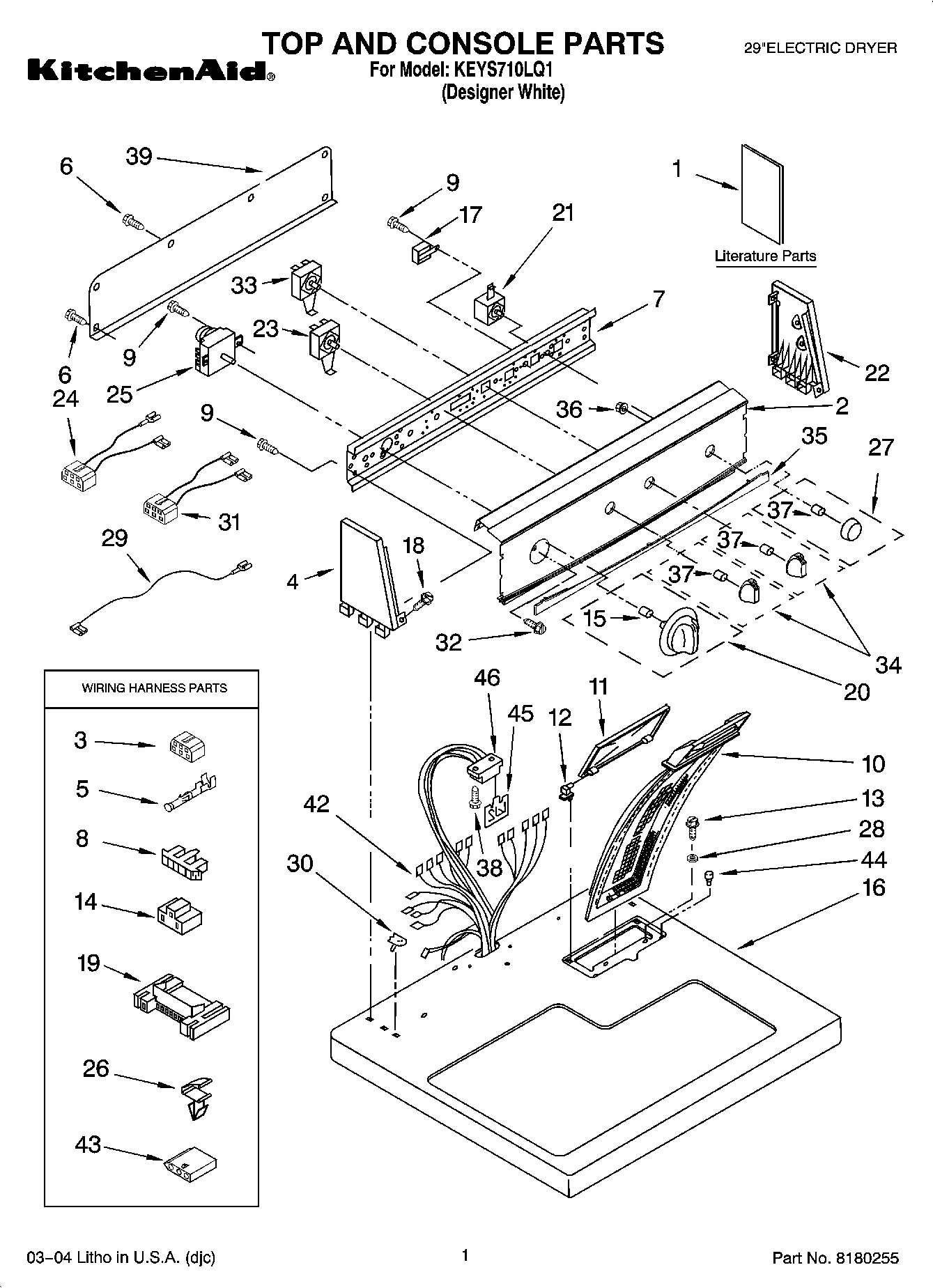 01 - TOP AND CONSOLE PARTS