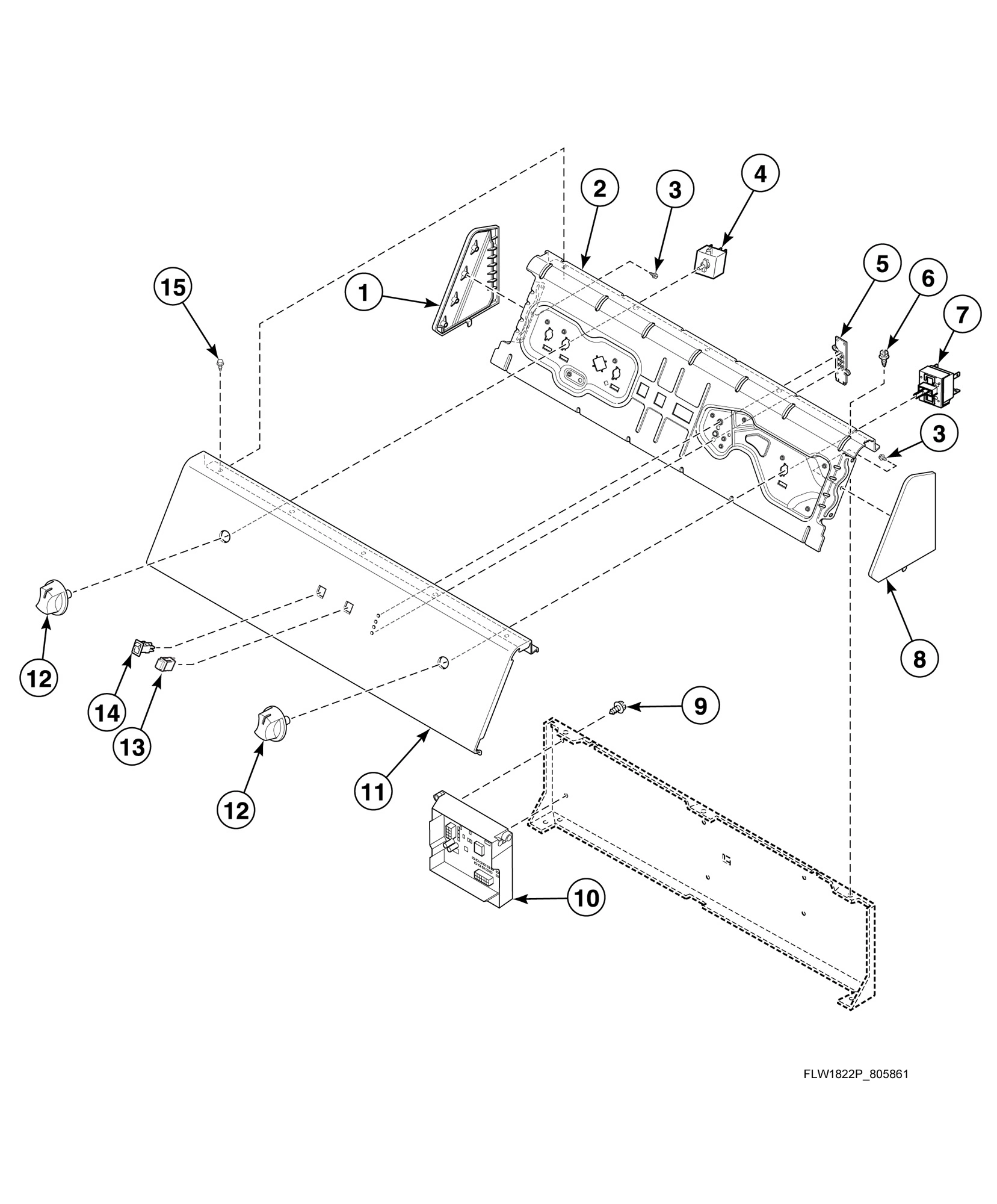 Graphic Panel, Control Support Panel and Controls (Drawing 2 of 2)