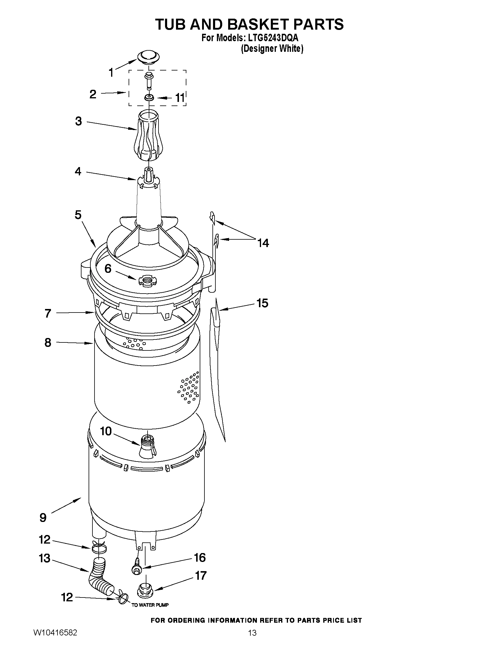 10 - TUB AND BASKET PARTS