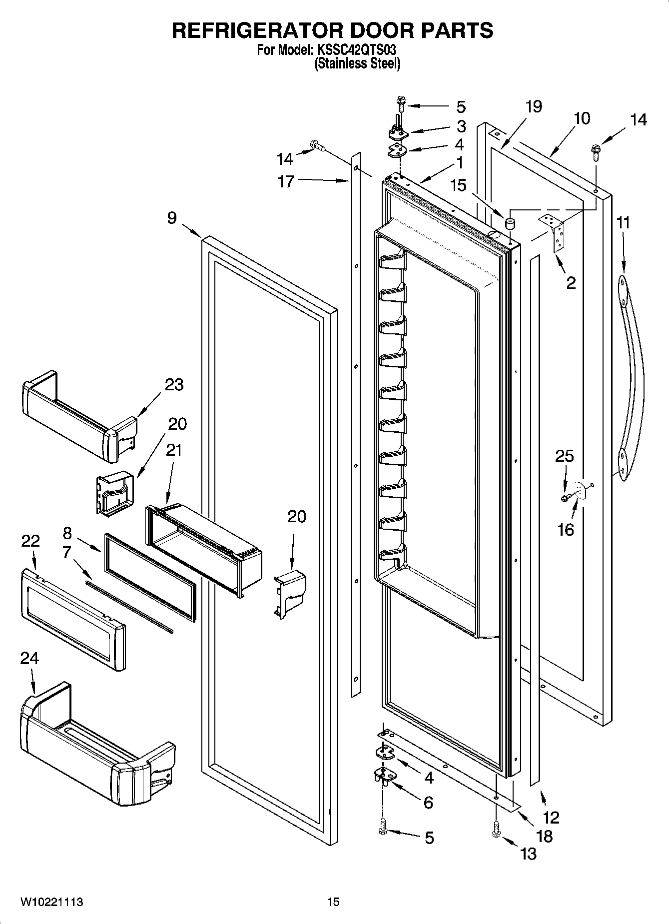 10 - REFRIGERATOR DOOR PARTS