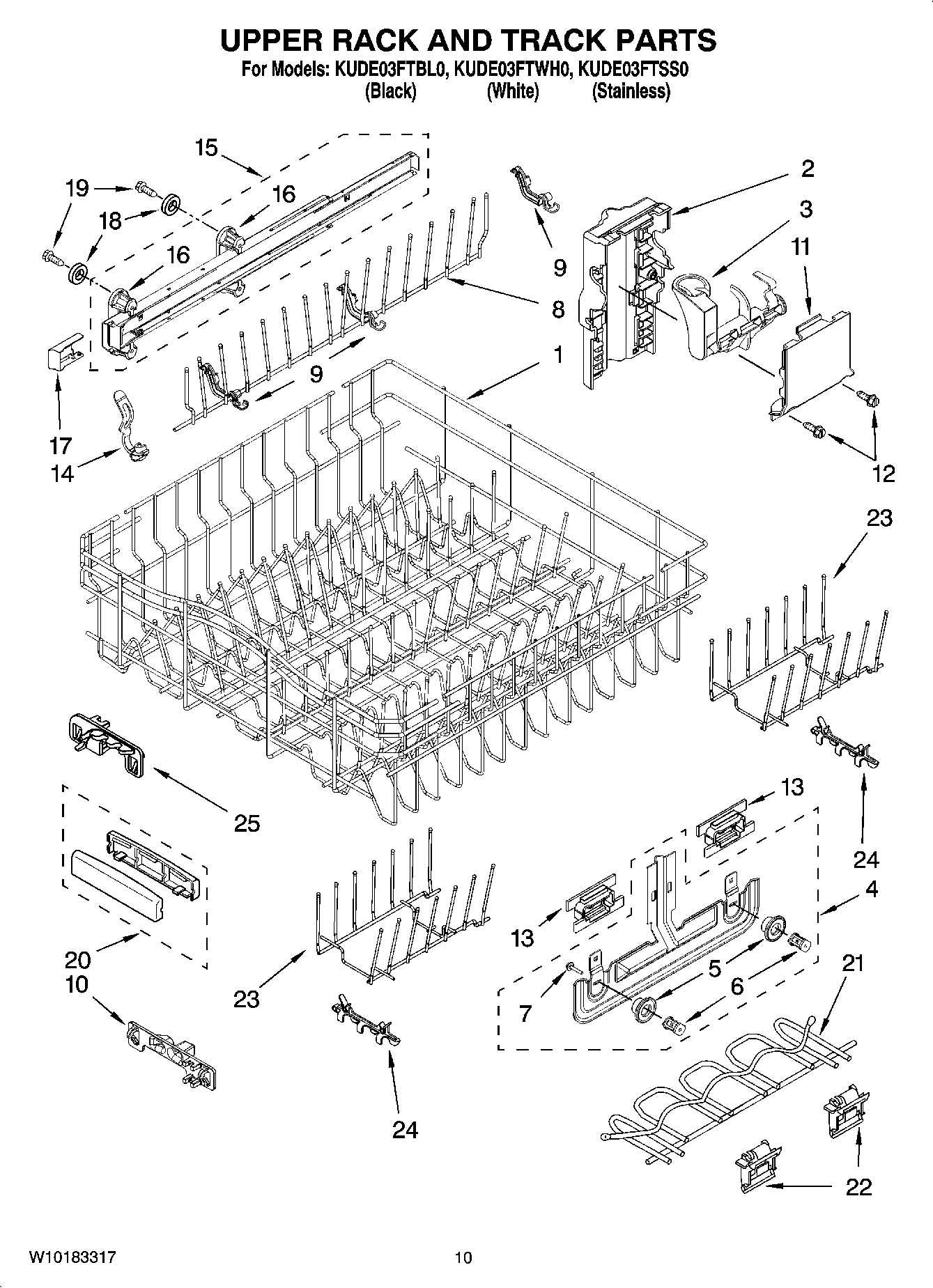 08 - UPPER RACK AND TRACK PARTS