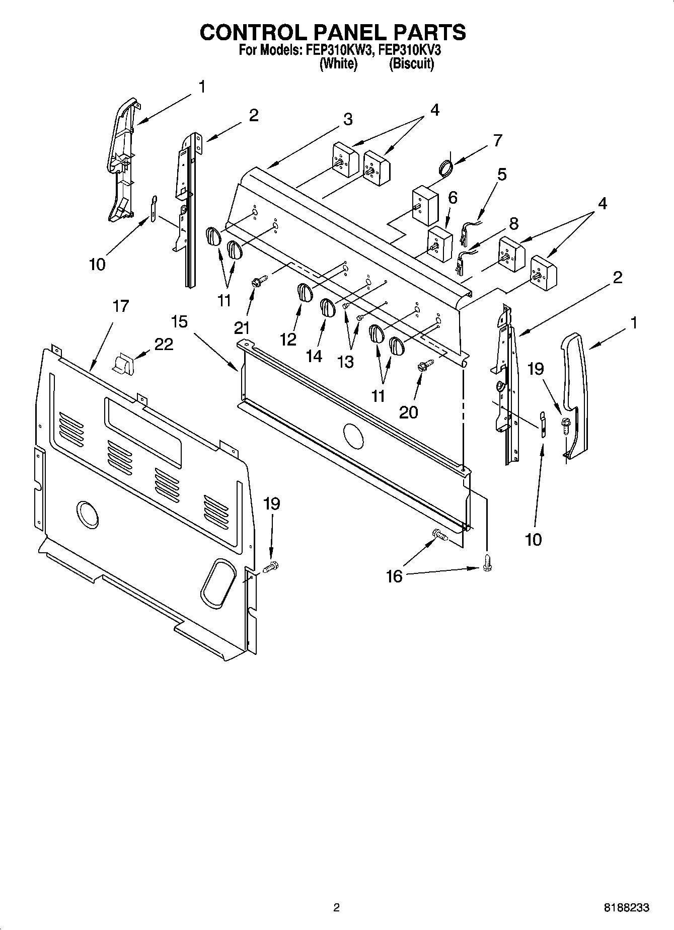 02 - CONTROL PANEL PARTS