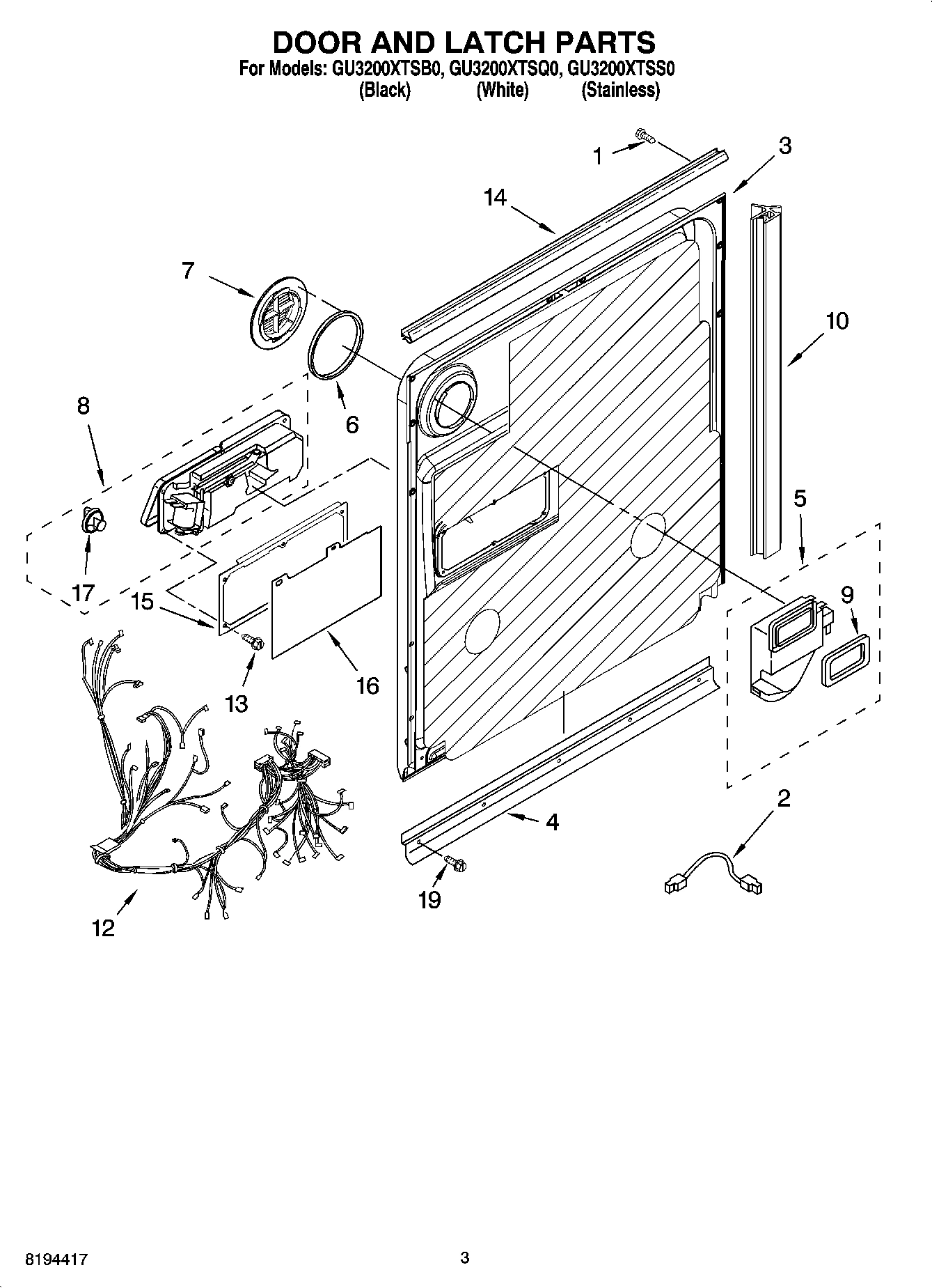 03 - DOOR AND LATCH PARTS