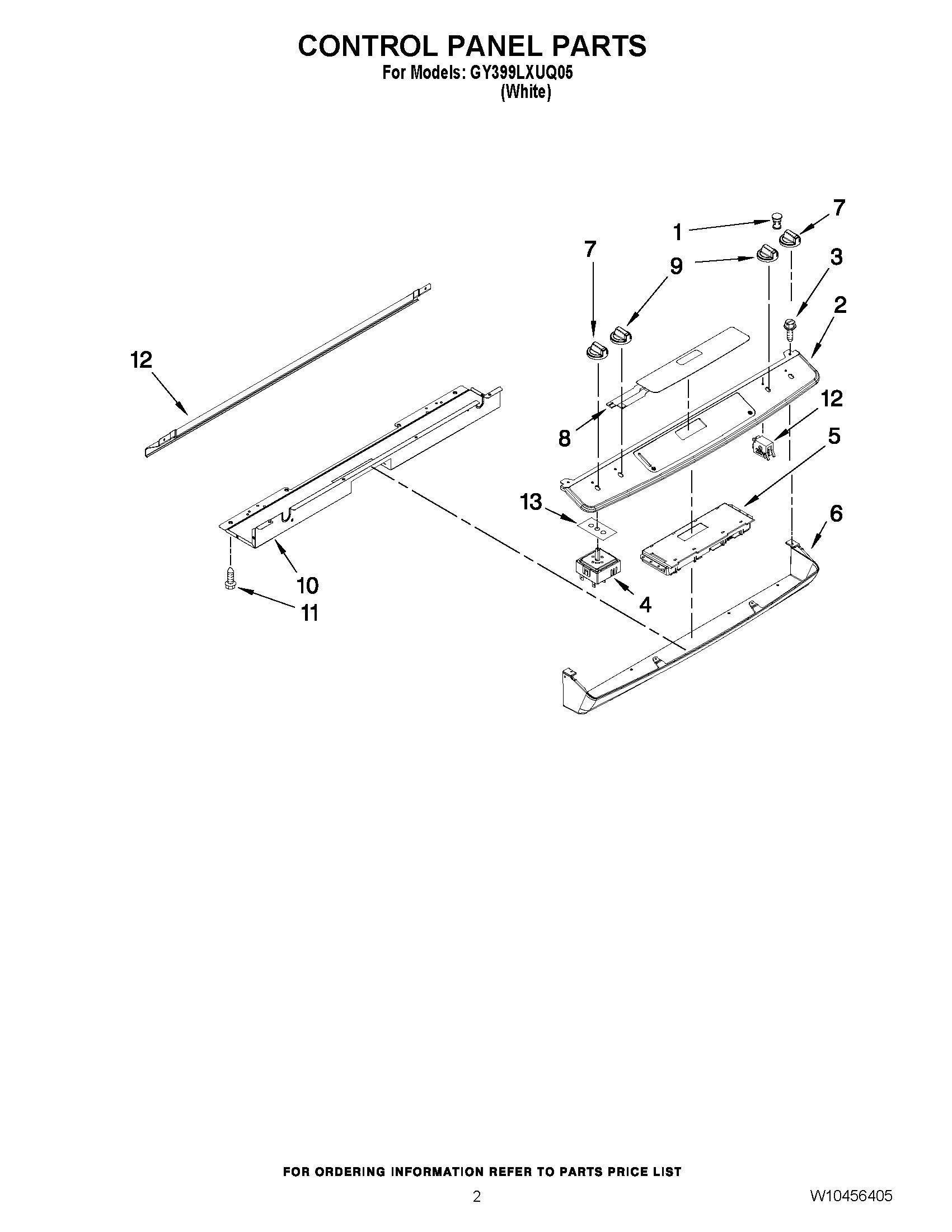 02 - CONTROL PANEL PARTS