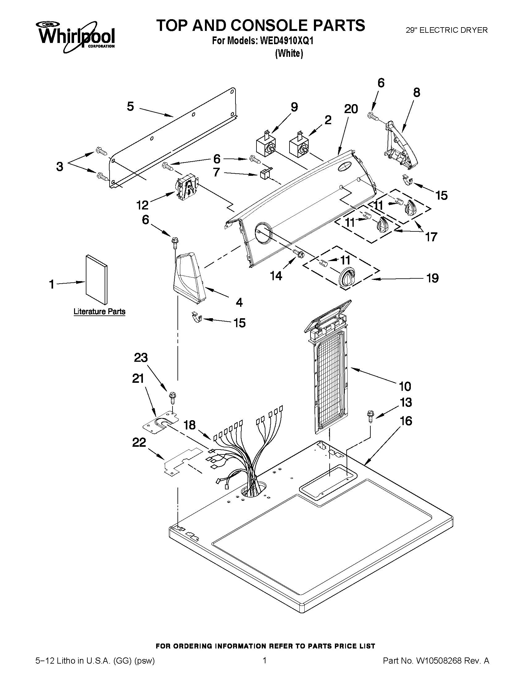 01 - TOP AND CONSOLE PARTS
