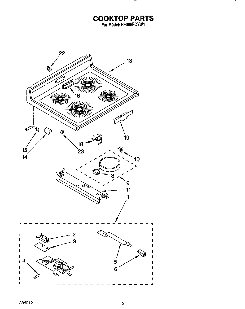 02 - COOKTOP, LIT/OPTIONAL