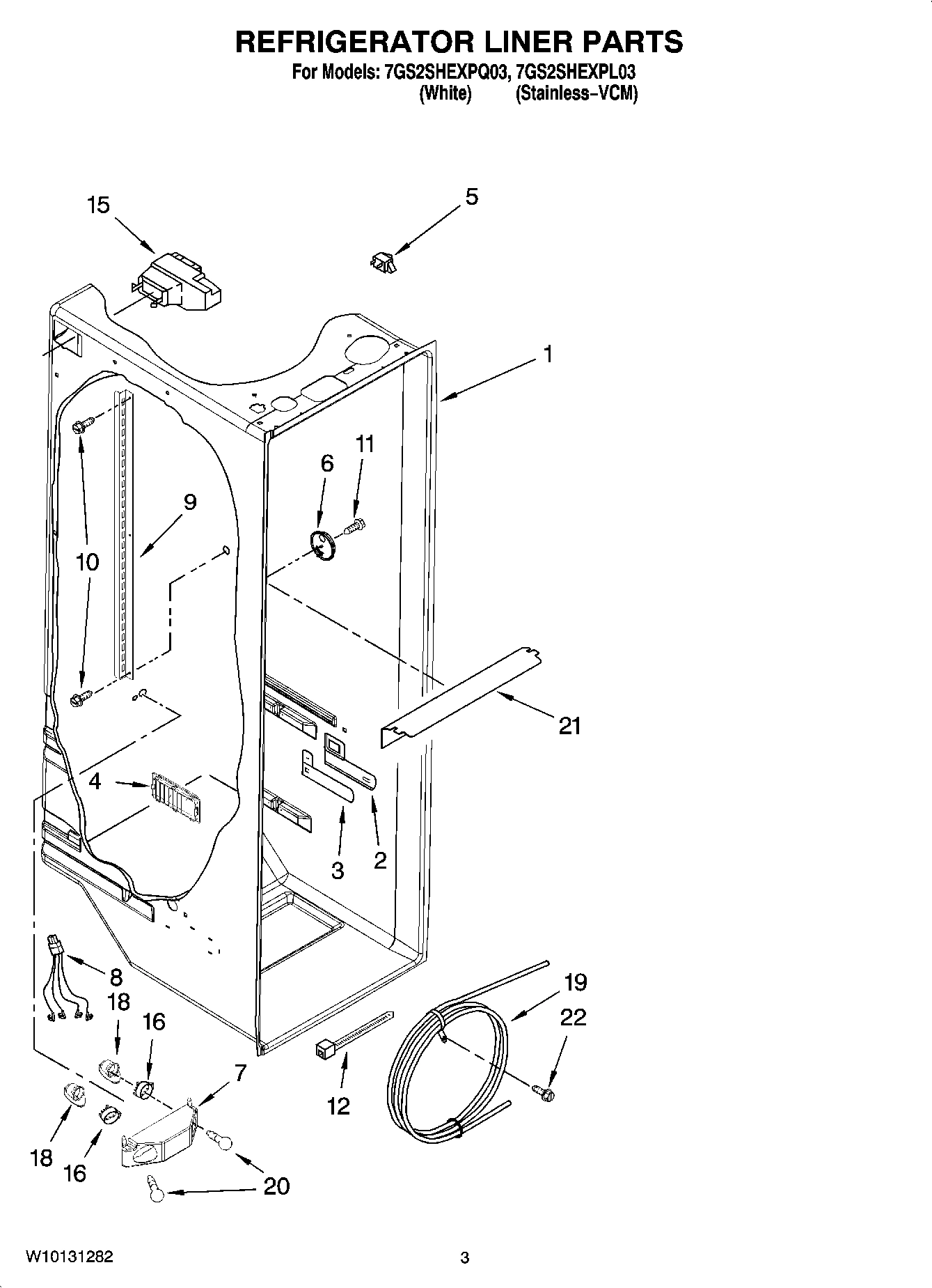 02 - REFRIGERATOR LINER PARTS