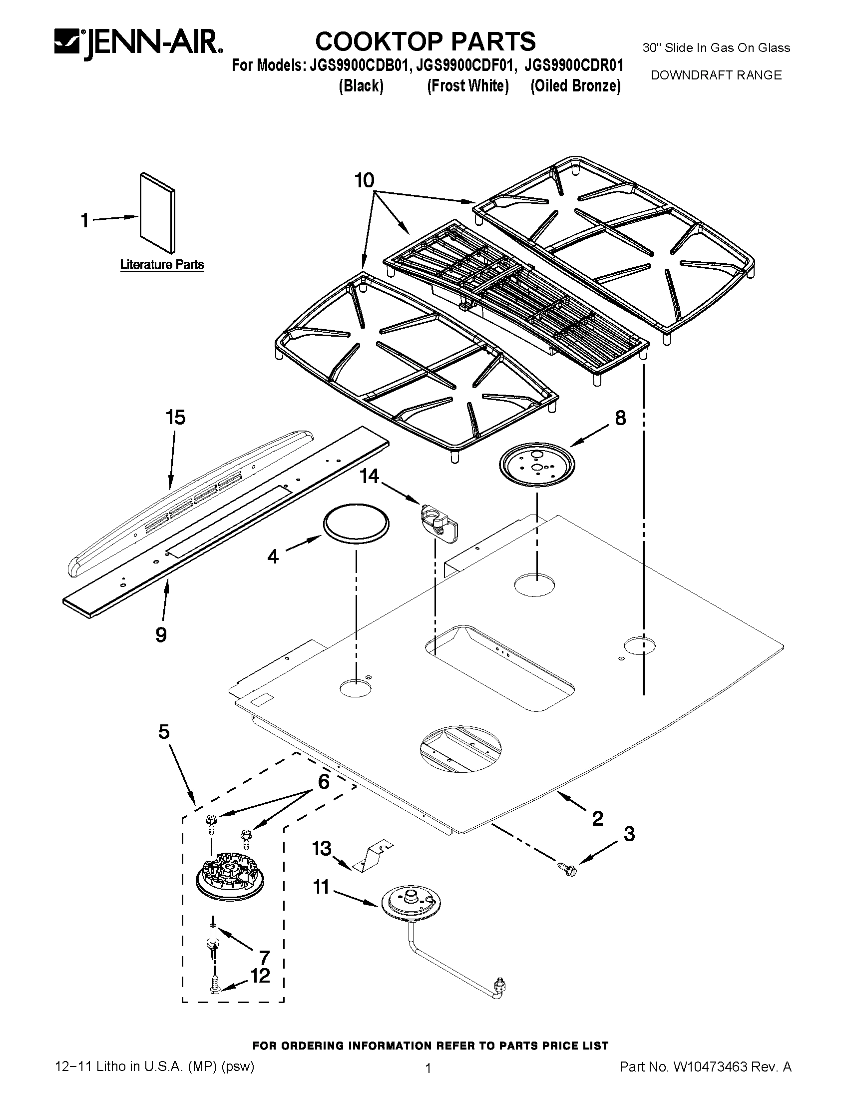 01 - COOKTOP PARTS