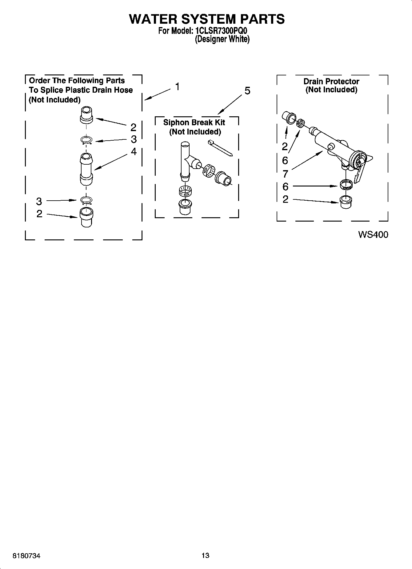 09 - WATER SYSTEM PARTS, OPTIONAL PARTS (NOT INCLUDED)