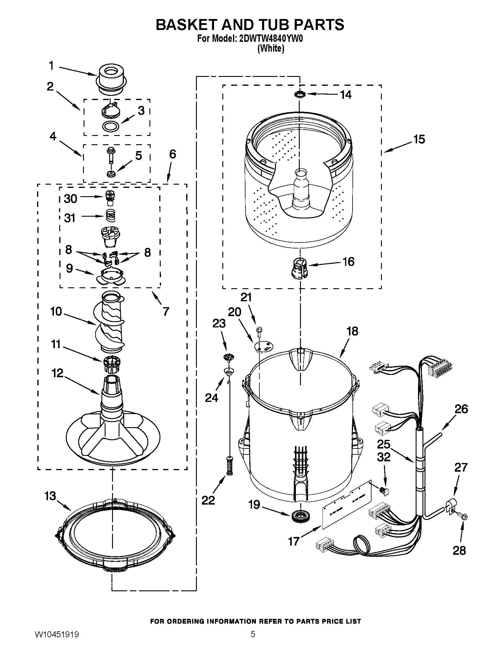 03 - BASKET AND TUB PARTS