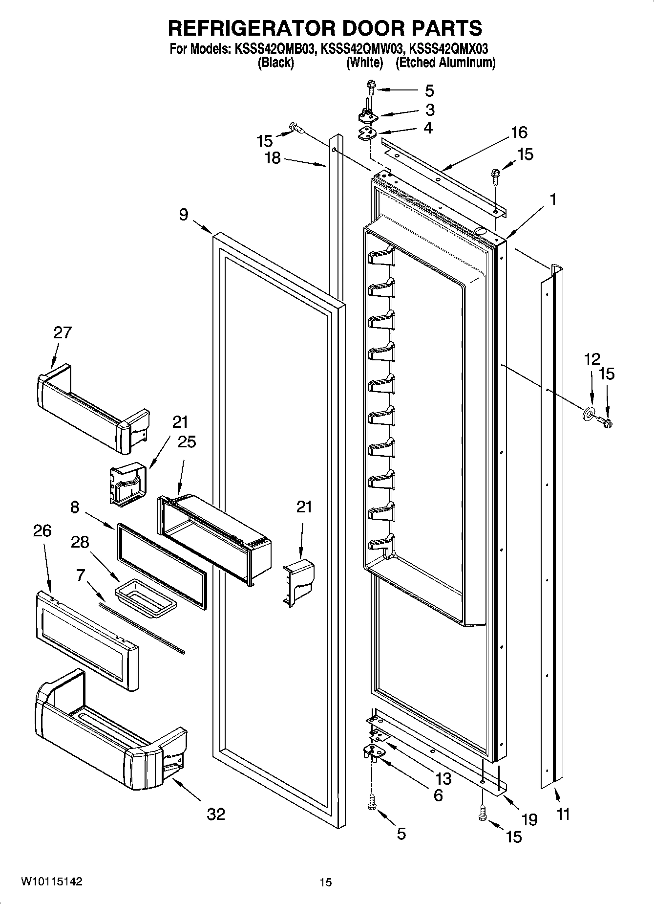 10 - REFRIGERATOR DOOR PARTS