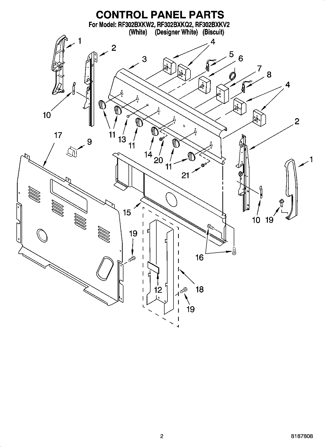 02 - CONTROL PANEL PARTS