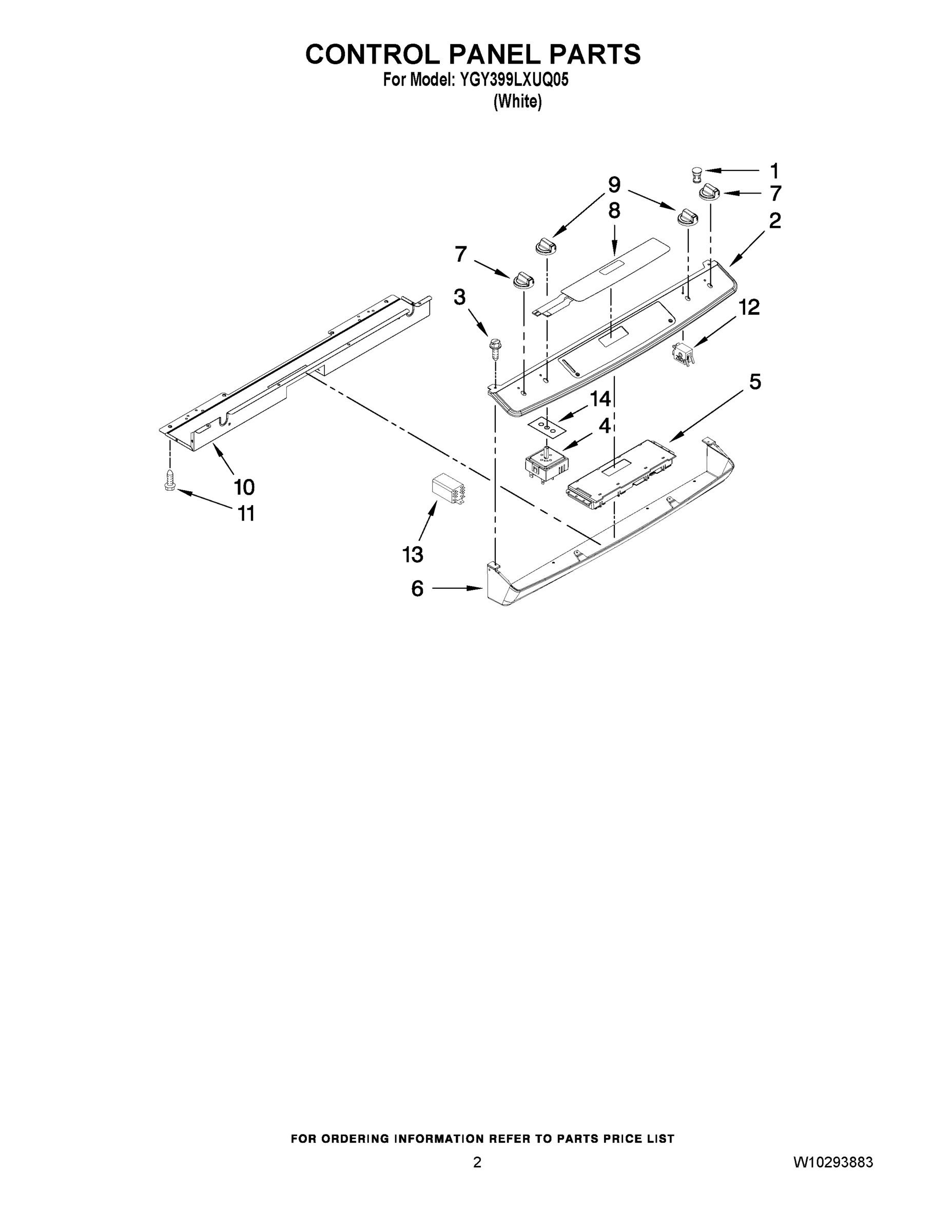 02 - CONTROL PANEL PARTS