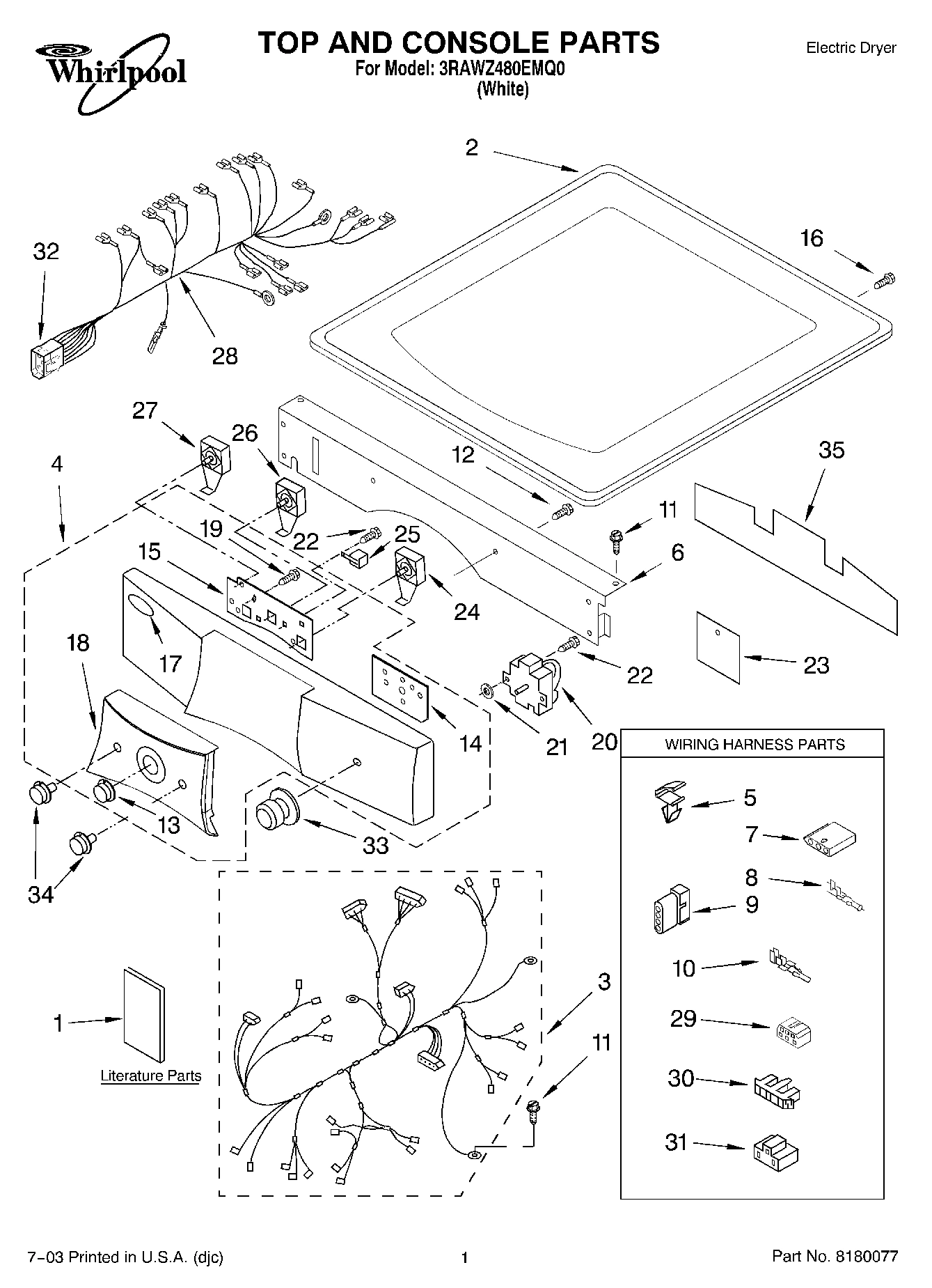 01 - TOP AND CONSOLE PARTS