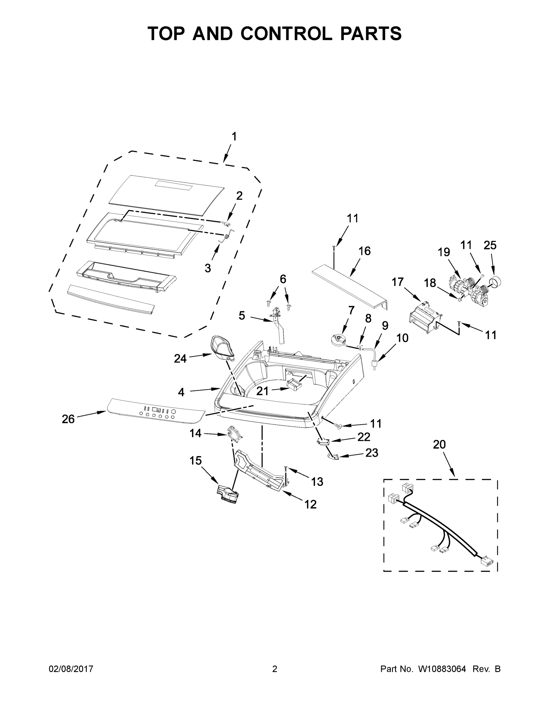 02 - TOP AND CONTROL PARTS