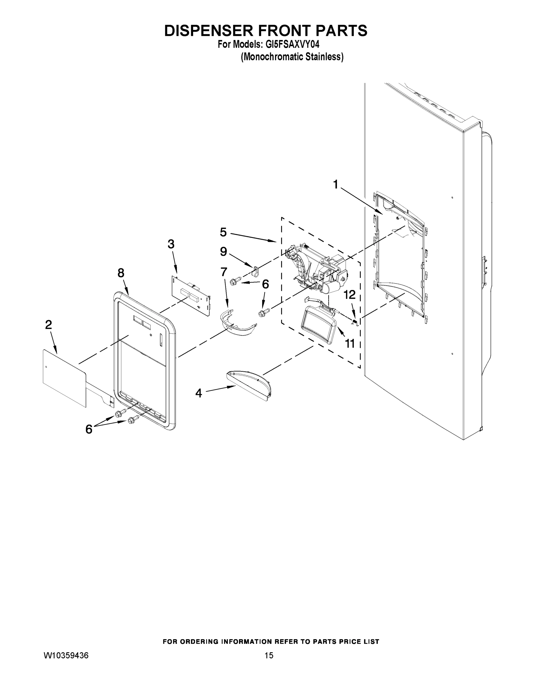 08 - DISPENSER FRONT PARTS
