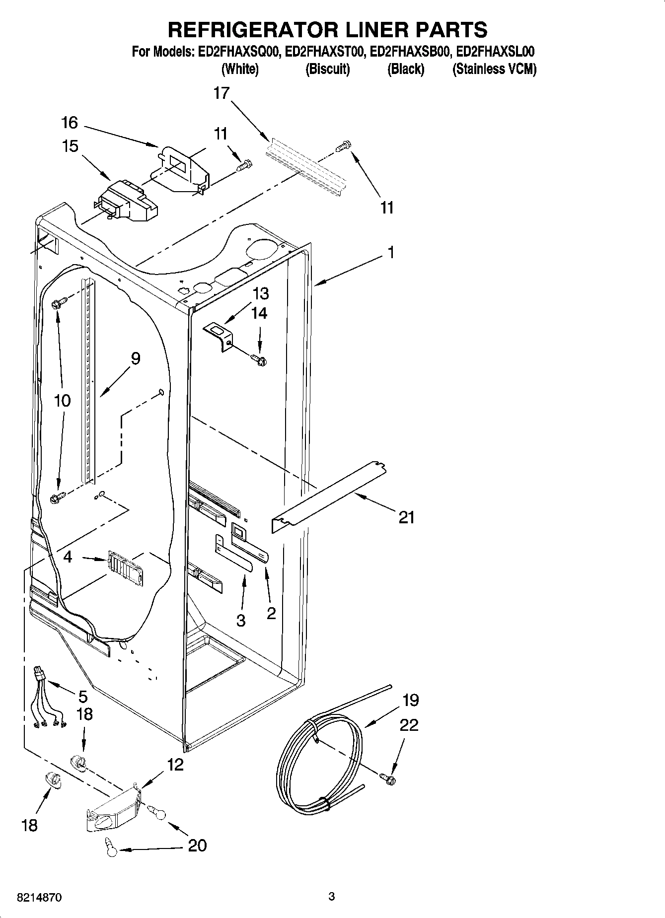 02 - REFRIGERATOR LINER PARTS