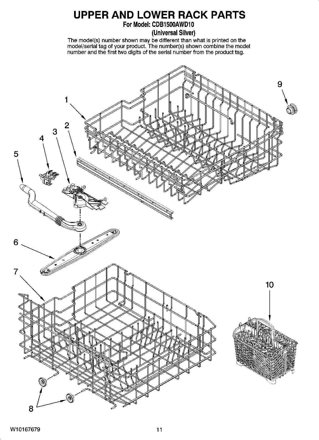 09 - UPPER AND LOWER RACK PARTS