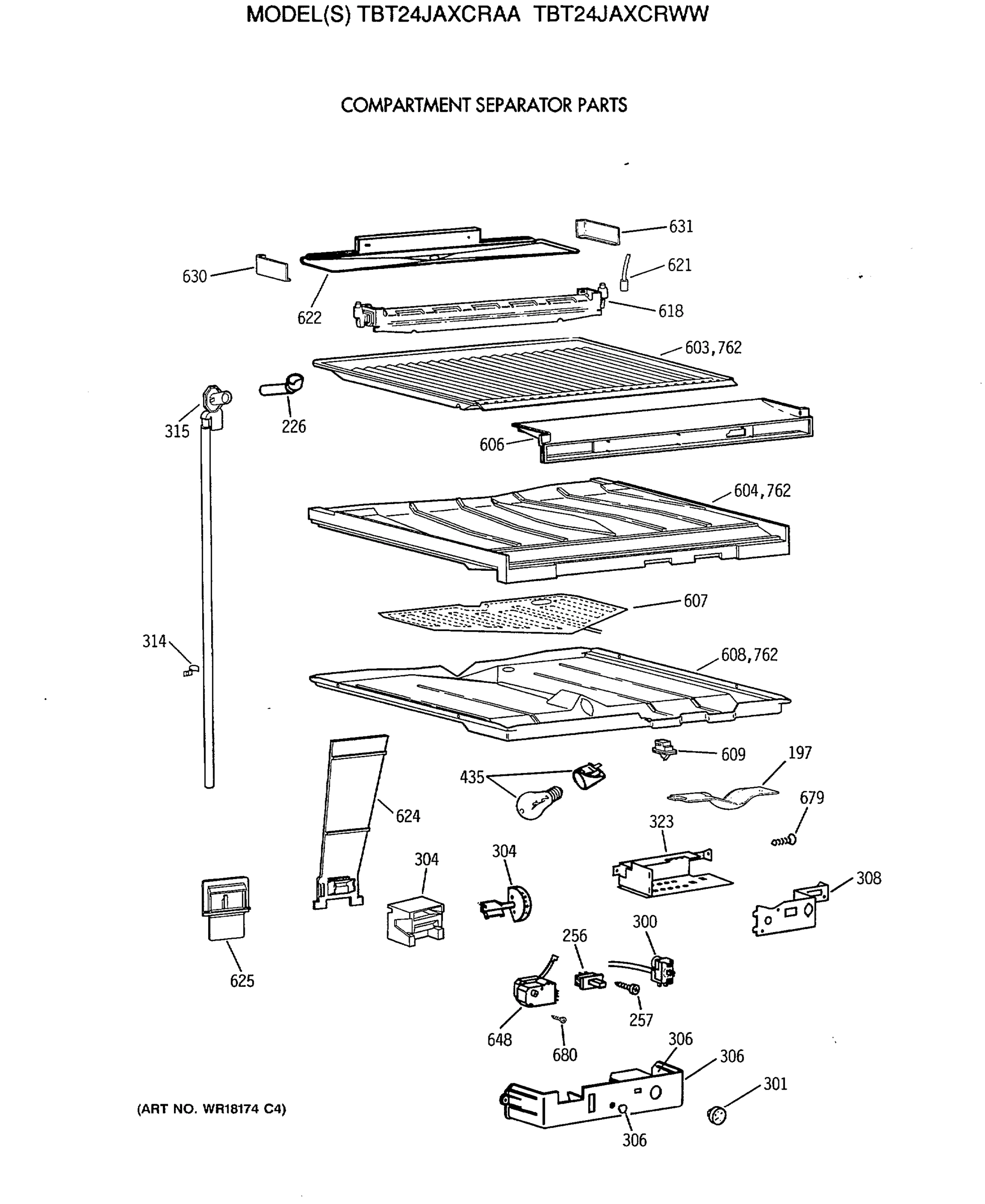 COMPARTMENT SEPARATOR PARTS