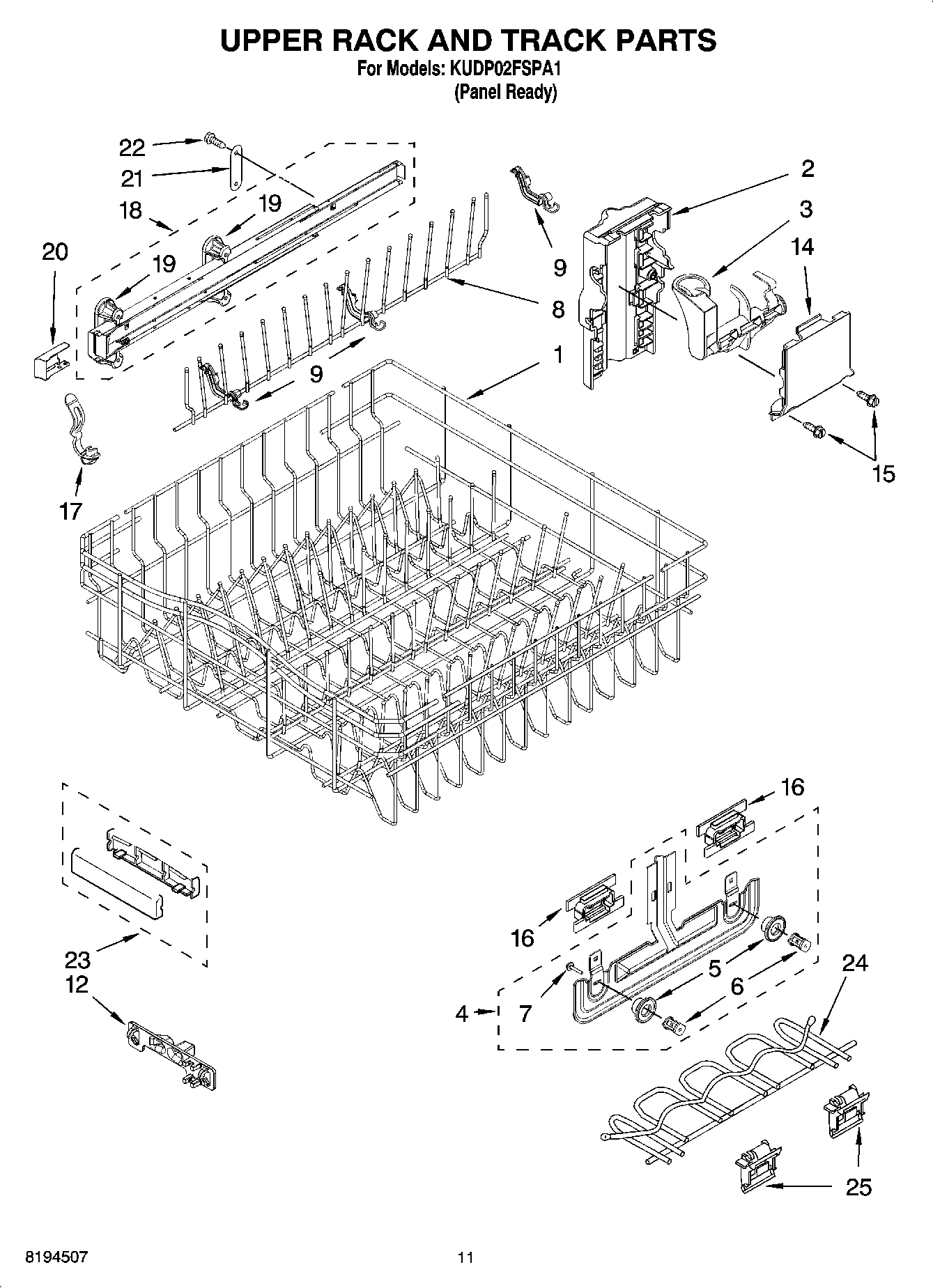 09 - UPPER RACK AND TRACK PARTS