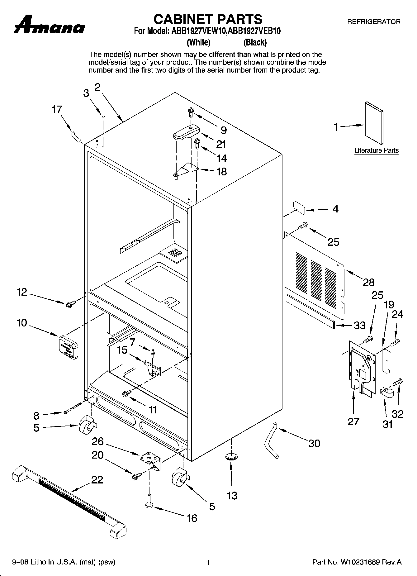 01 - CABINET PARTS