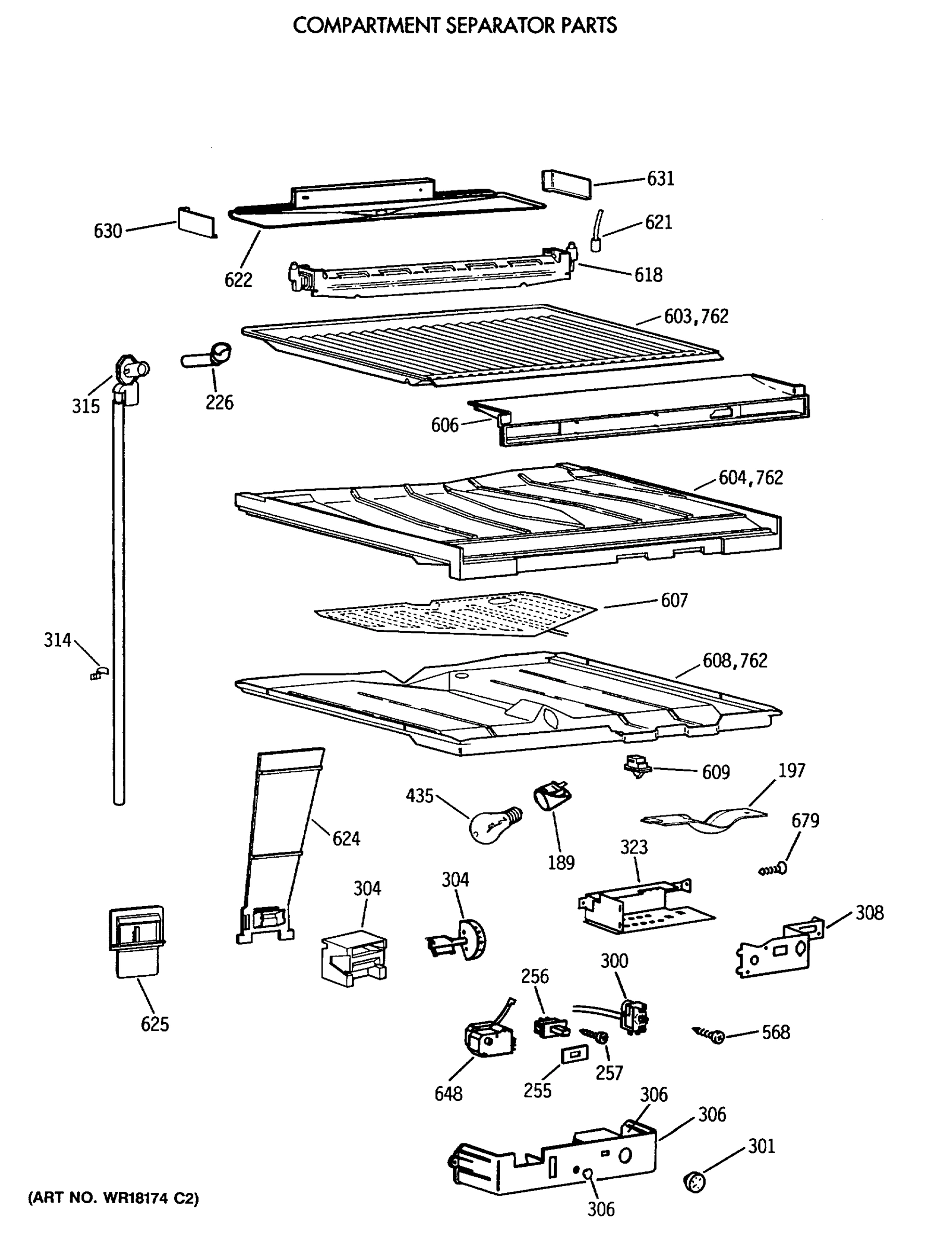COMPARTMENT SEPARATOR PARTS