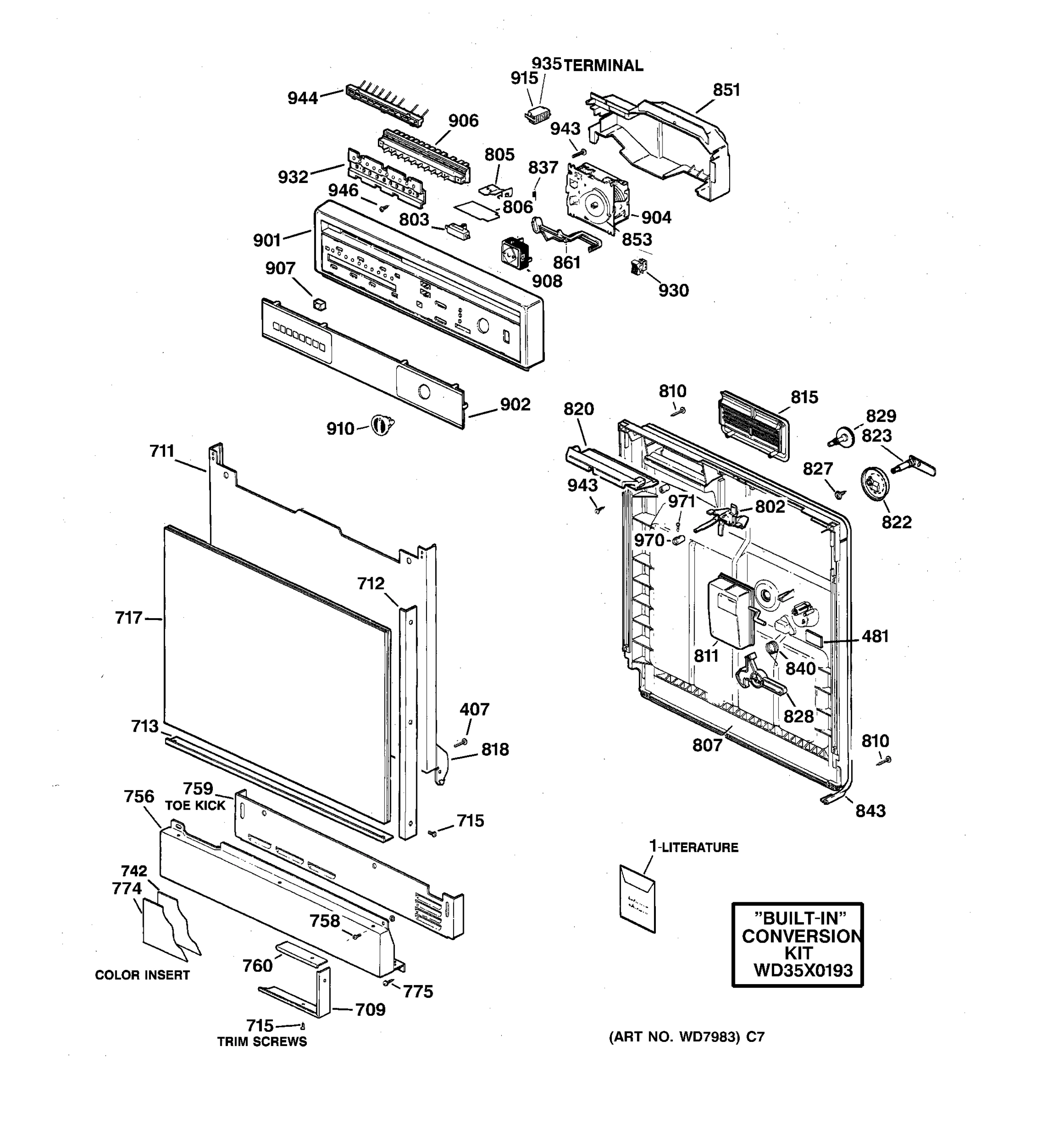 ESCUTCHEON & DOOR ASSEMBLY