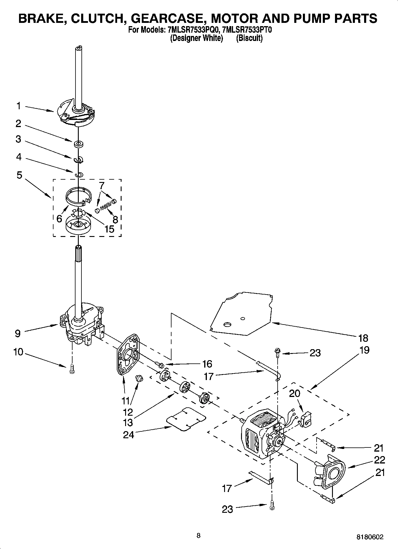 05 - BRAKE, CLUTCH, GEARCASE, MOTOR AND PUMP PARTS