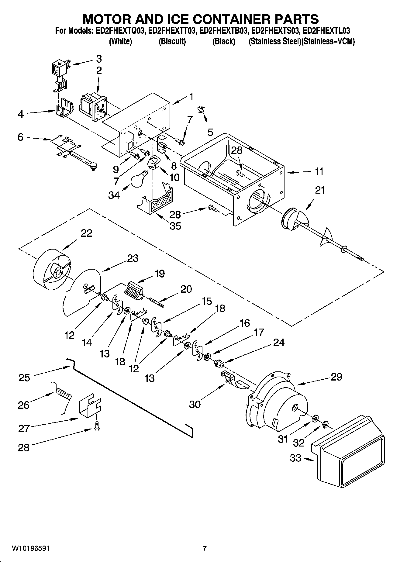 05 - MOTOR AND ICE CONTAINER PARTS