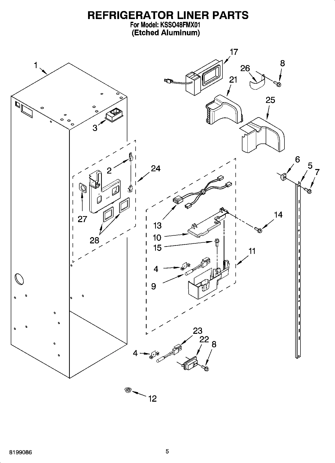 04 - REFRIGERATOR LINER PARTS