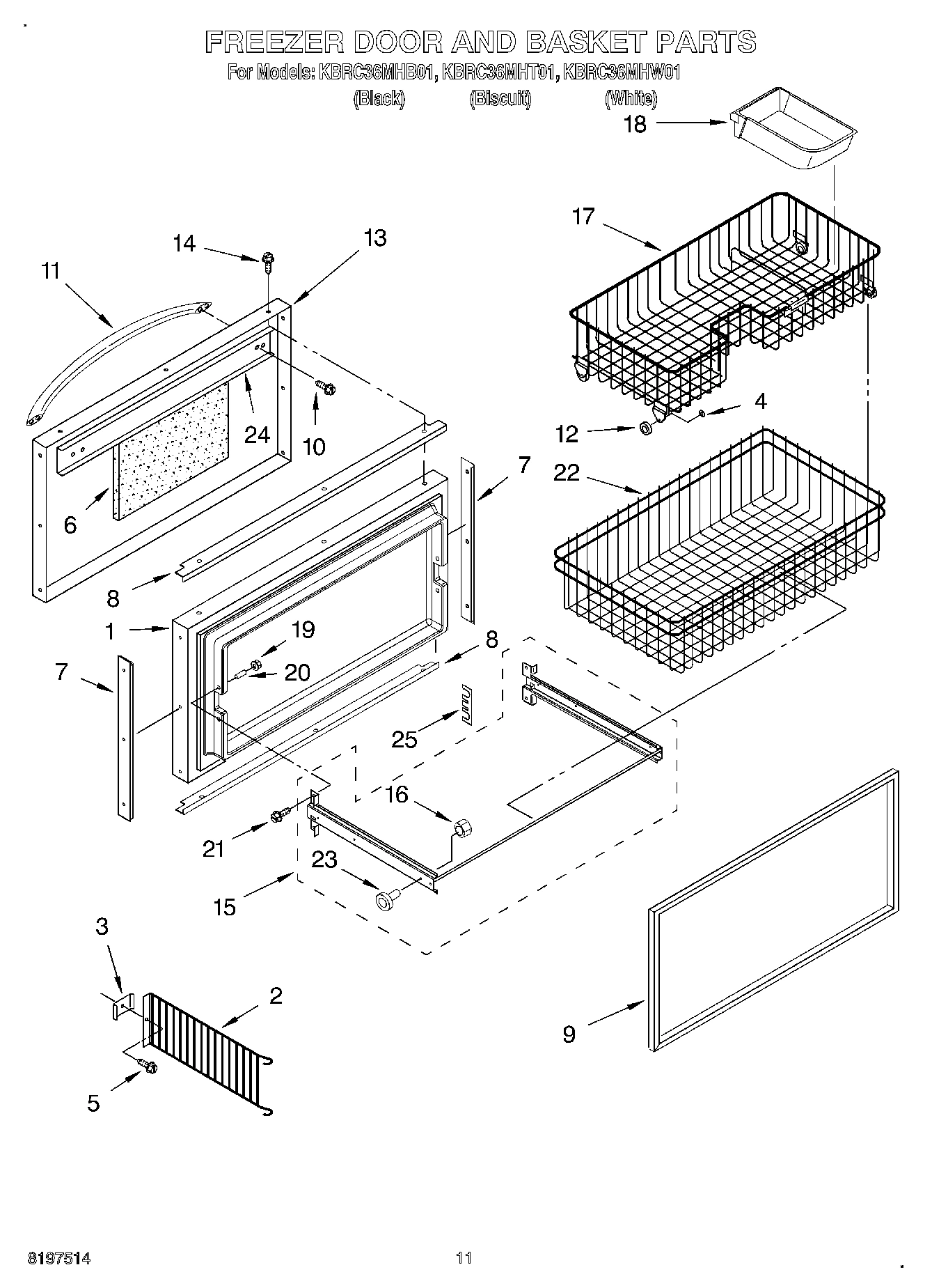 07 - FREEZER DOOR AND BASKET