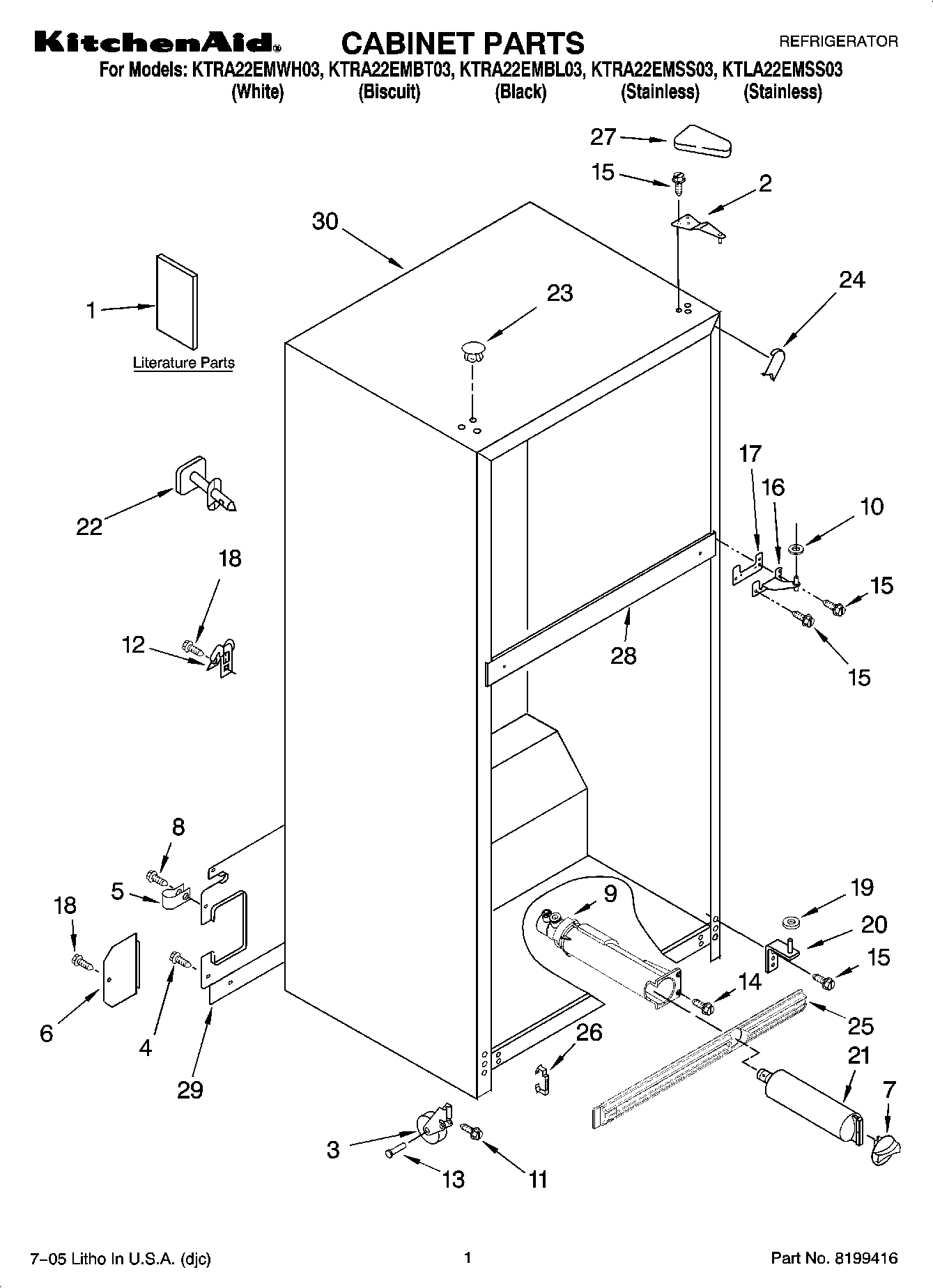 01 - CABINET PARTS