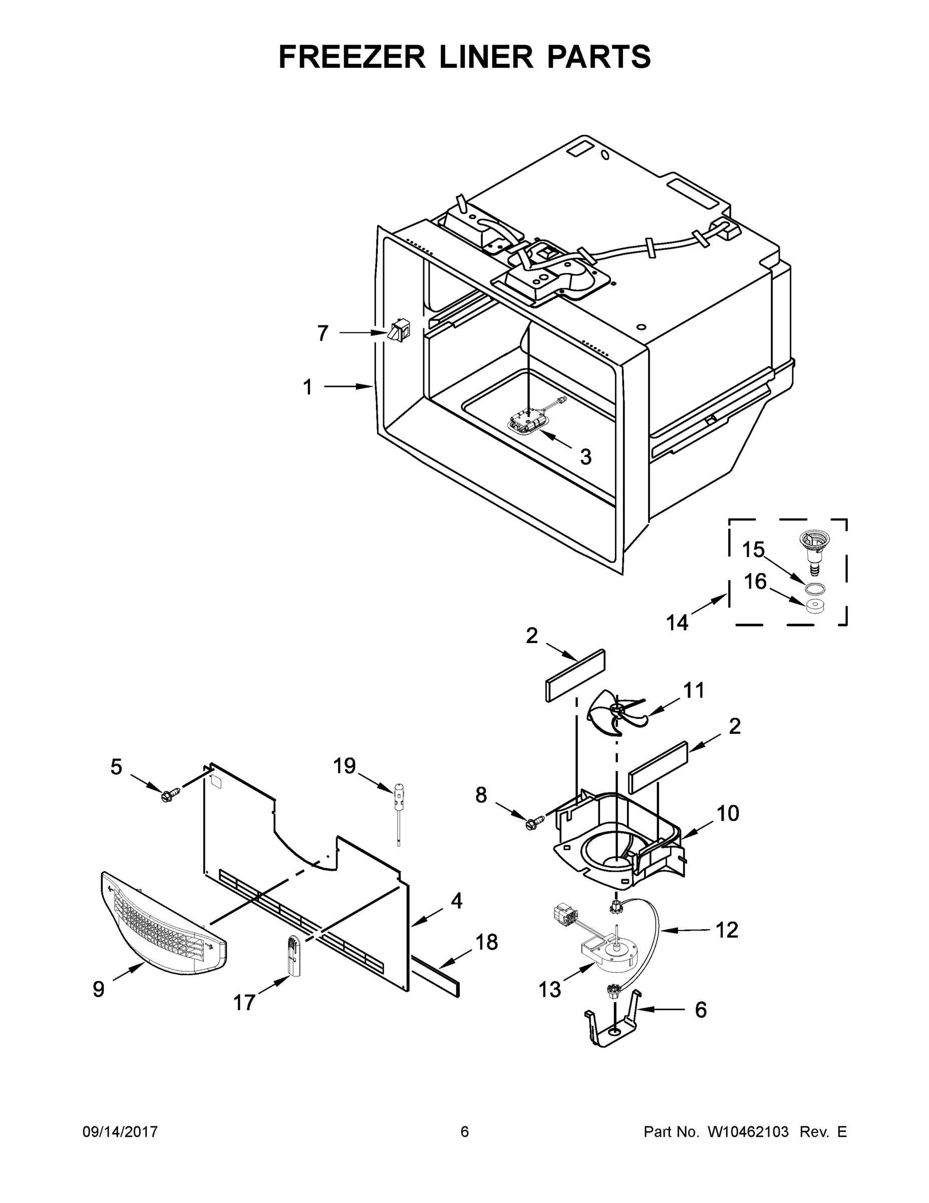 04 - FREEZER LINER PARTS