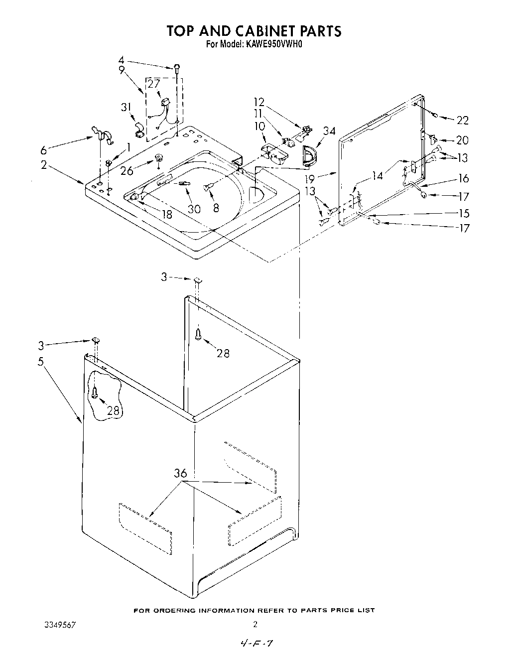 02 - TOP AND CABINET , LITERATURE AND OPTIONAL