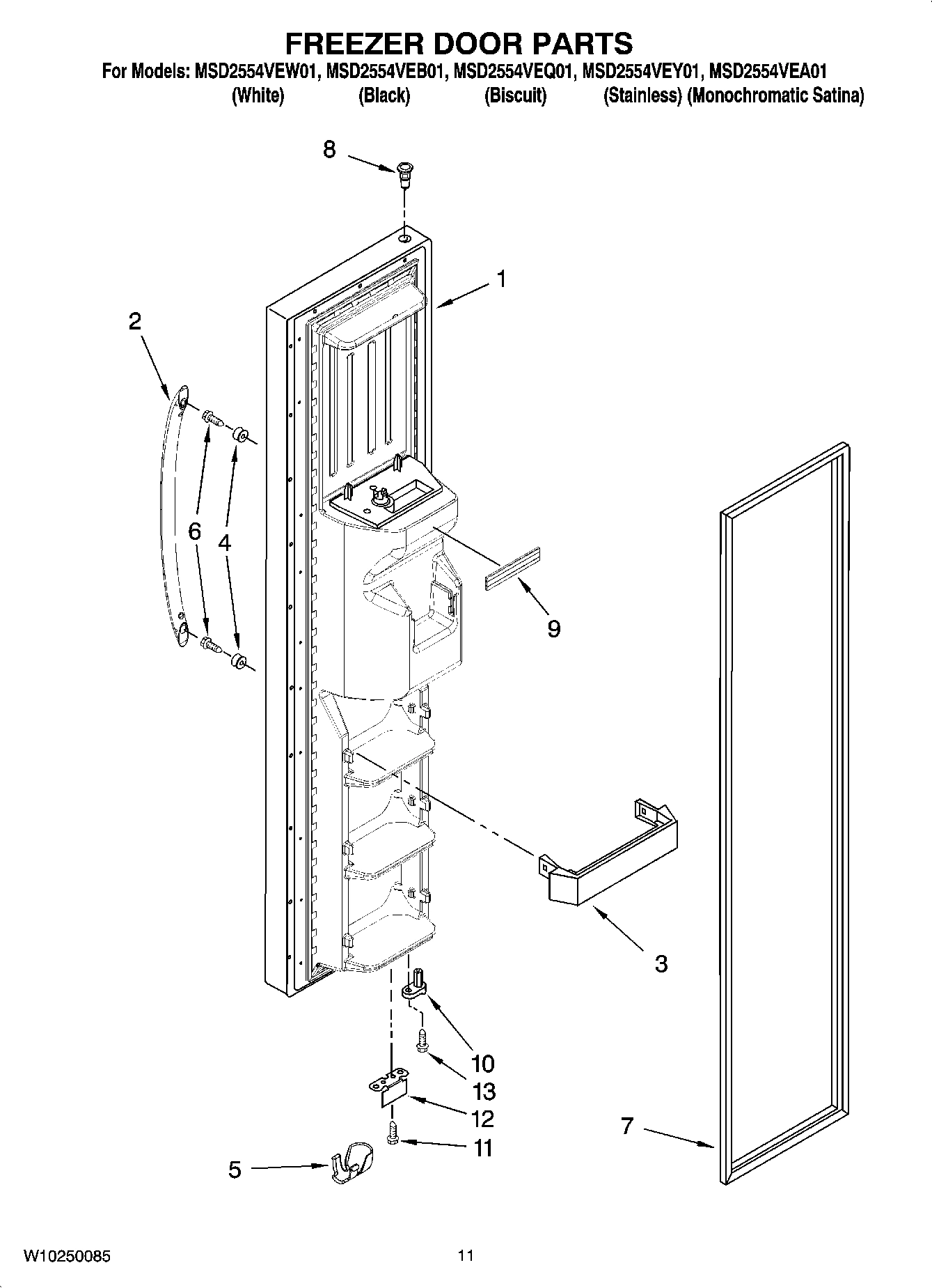 07 - FREEZER DOOR PARTS
