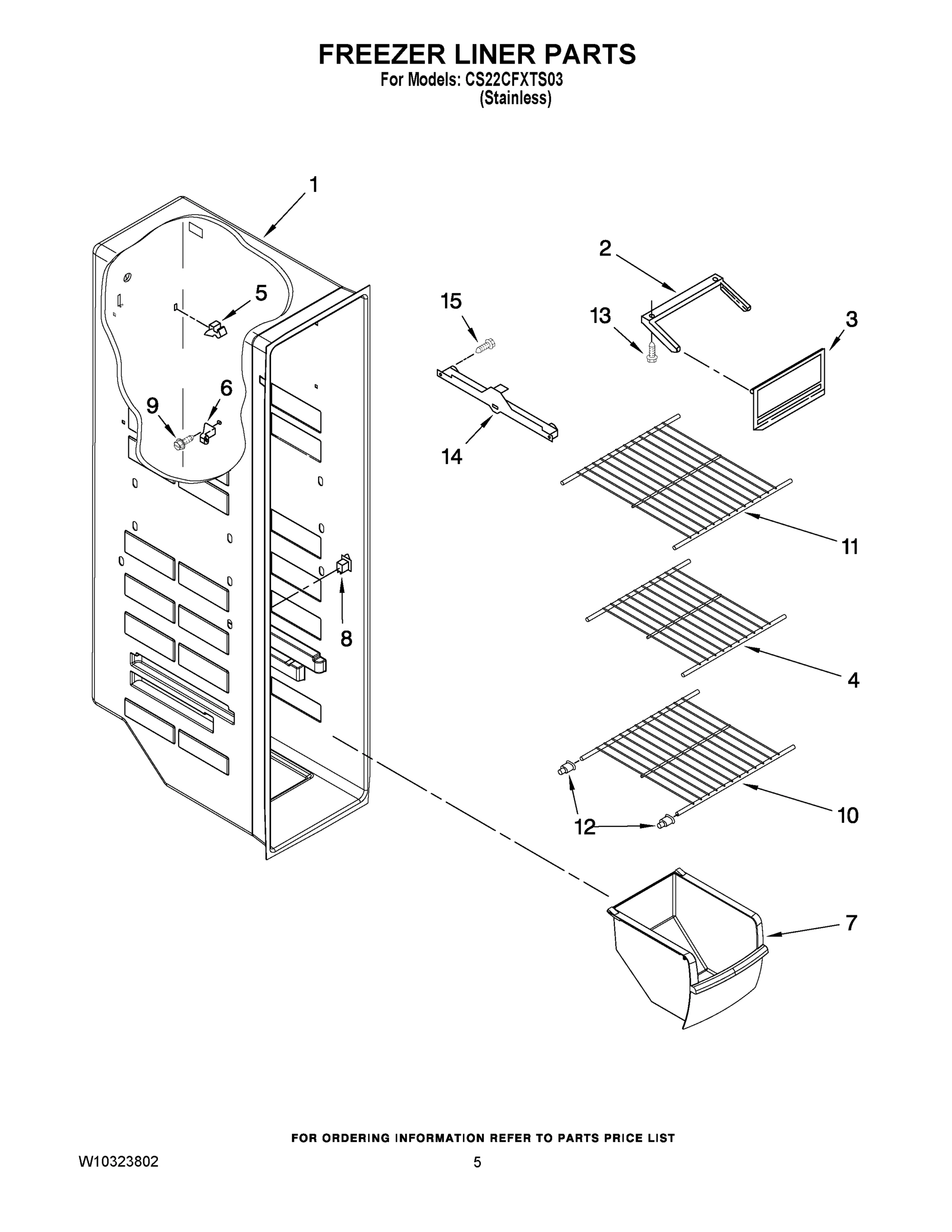 04 - FREEZER LINER PARTS