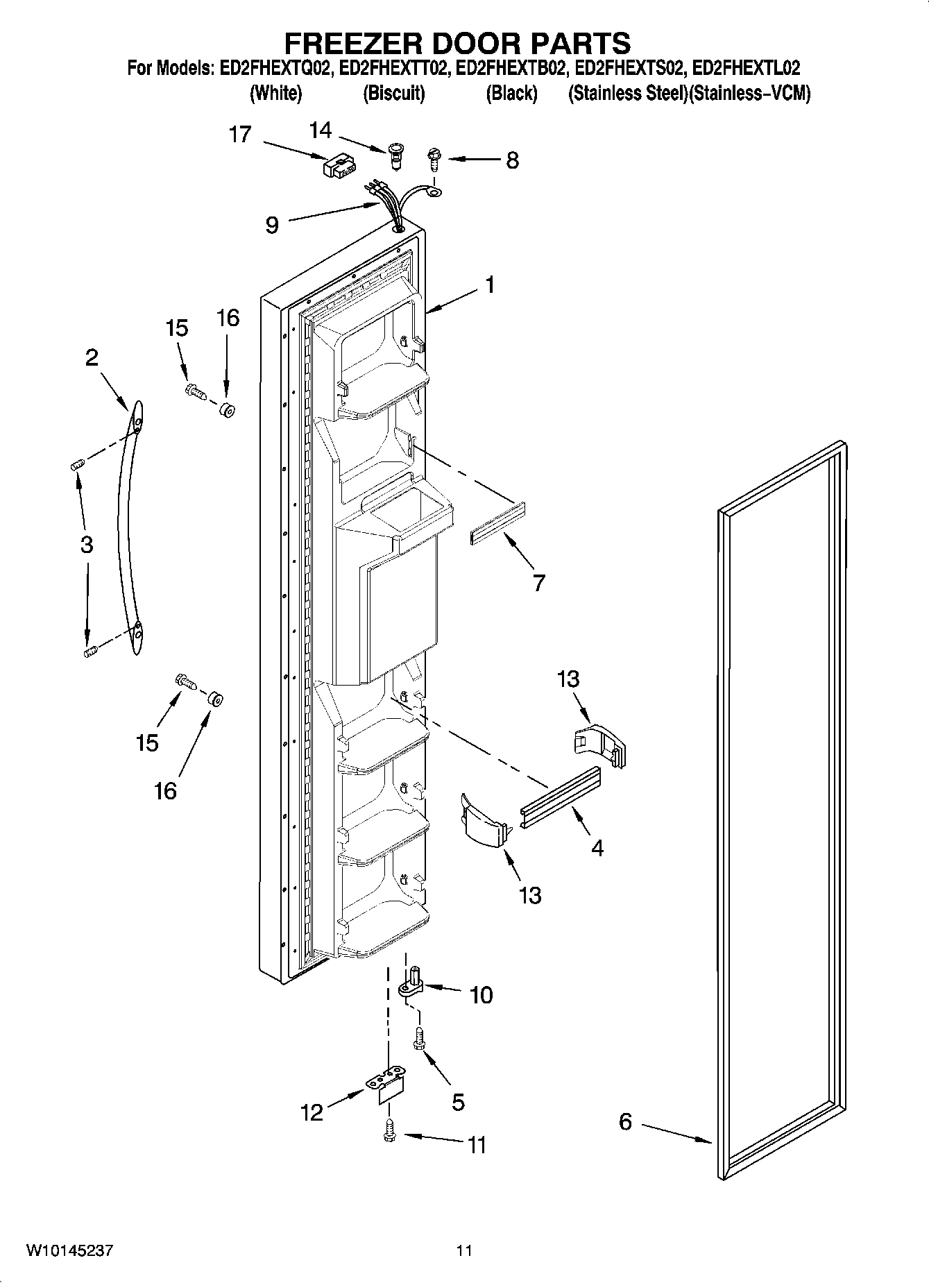 07 - FREEZER DOOR PARTS