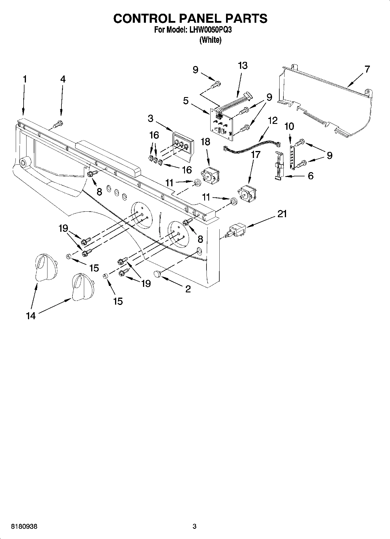 02 - CONTROL PANEL PARTS
