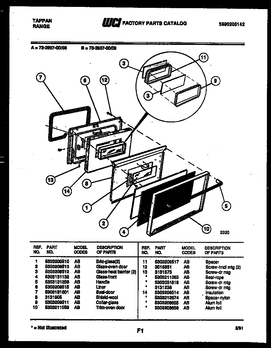 06 - LOWER OVEN DOOR PARTS