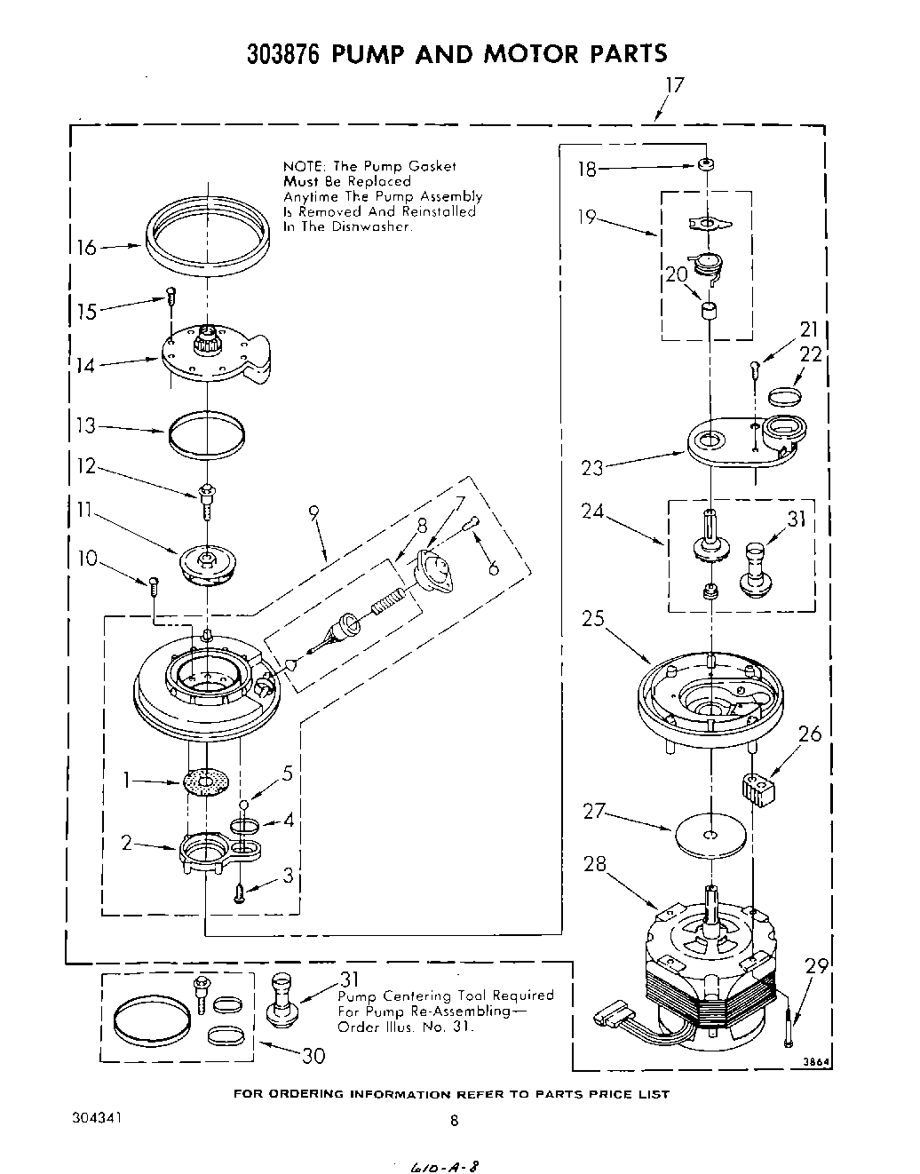 06 - 303876 PUMP AND MOTOR