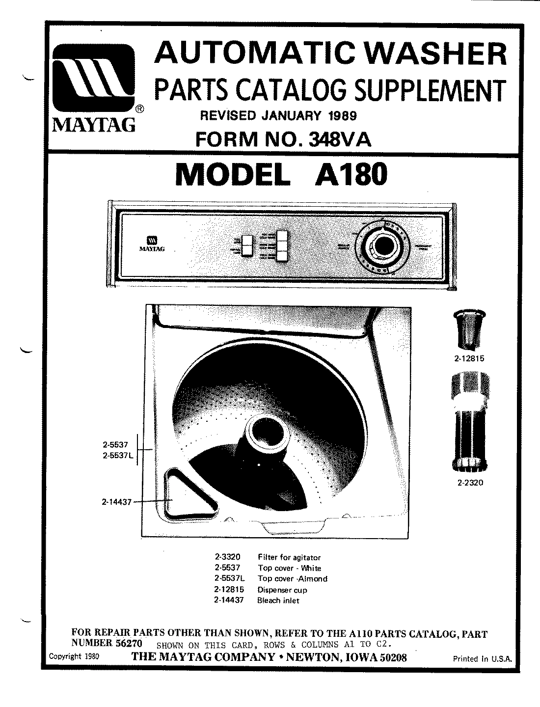 05 - PARTS CATALOG SUPPLEMENT (A180)