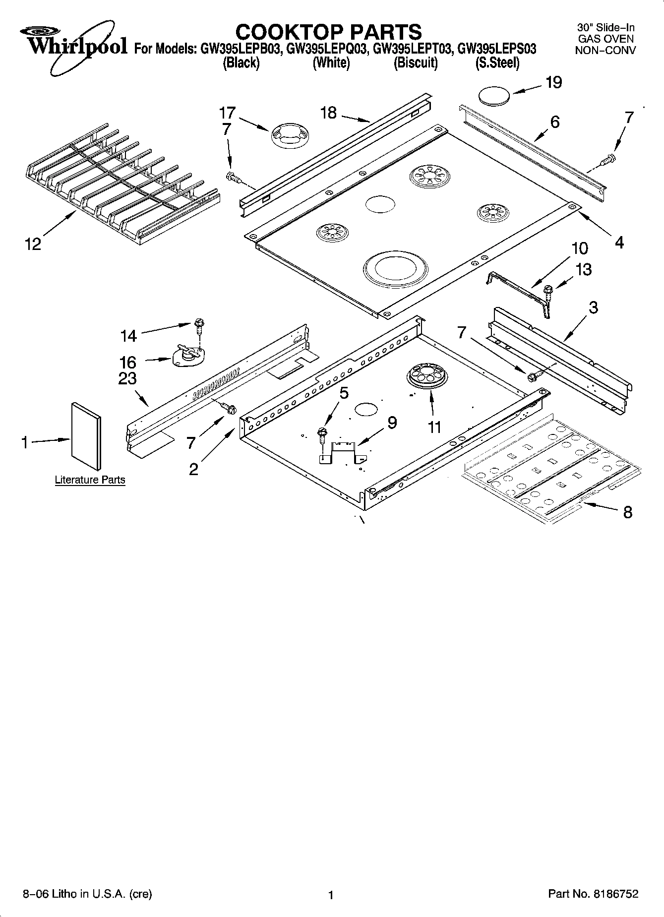 01 - COOKTOP PARTS