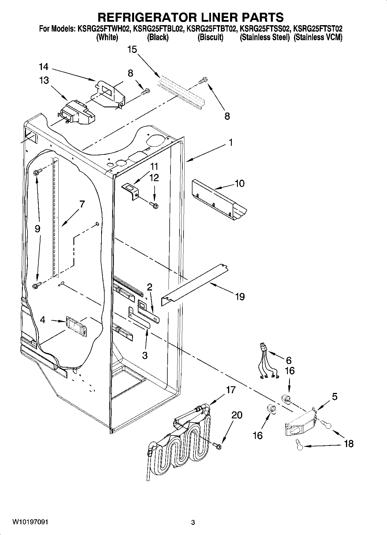 02 - REFRIGERATOR LINER PARTS